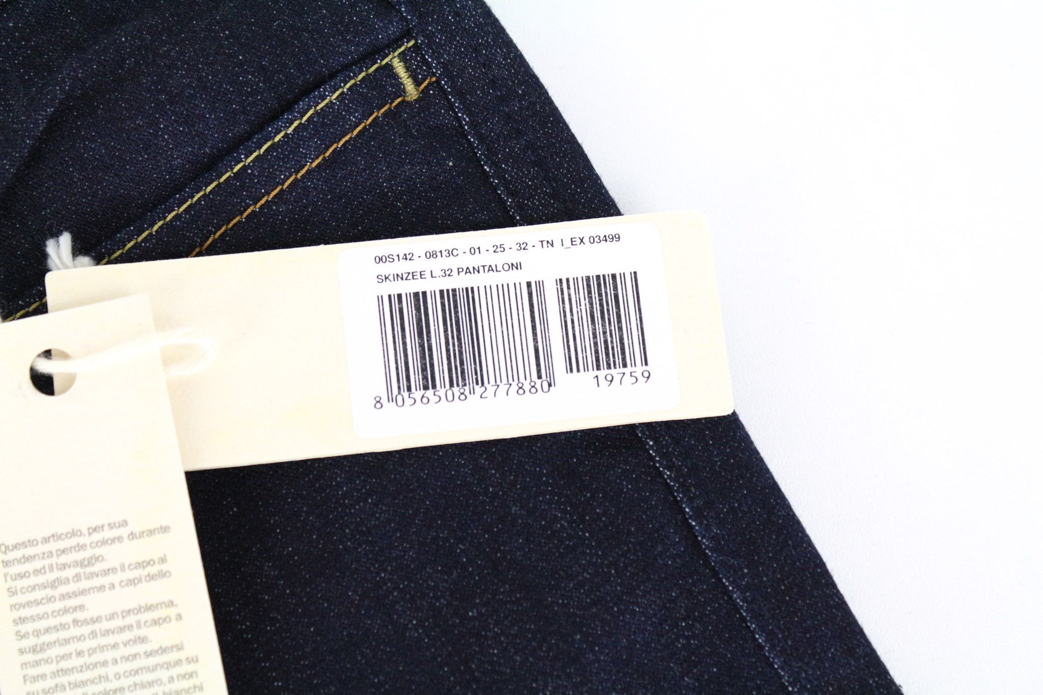 Diesel SKINZEE 0813C W25/L32 Blue Stretch Jeans 70626 Size 25" / US 0 / IT 36 - 10 Thumbnail
