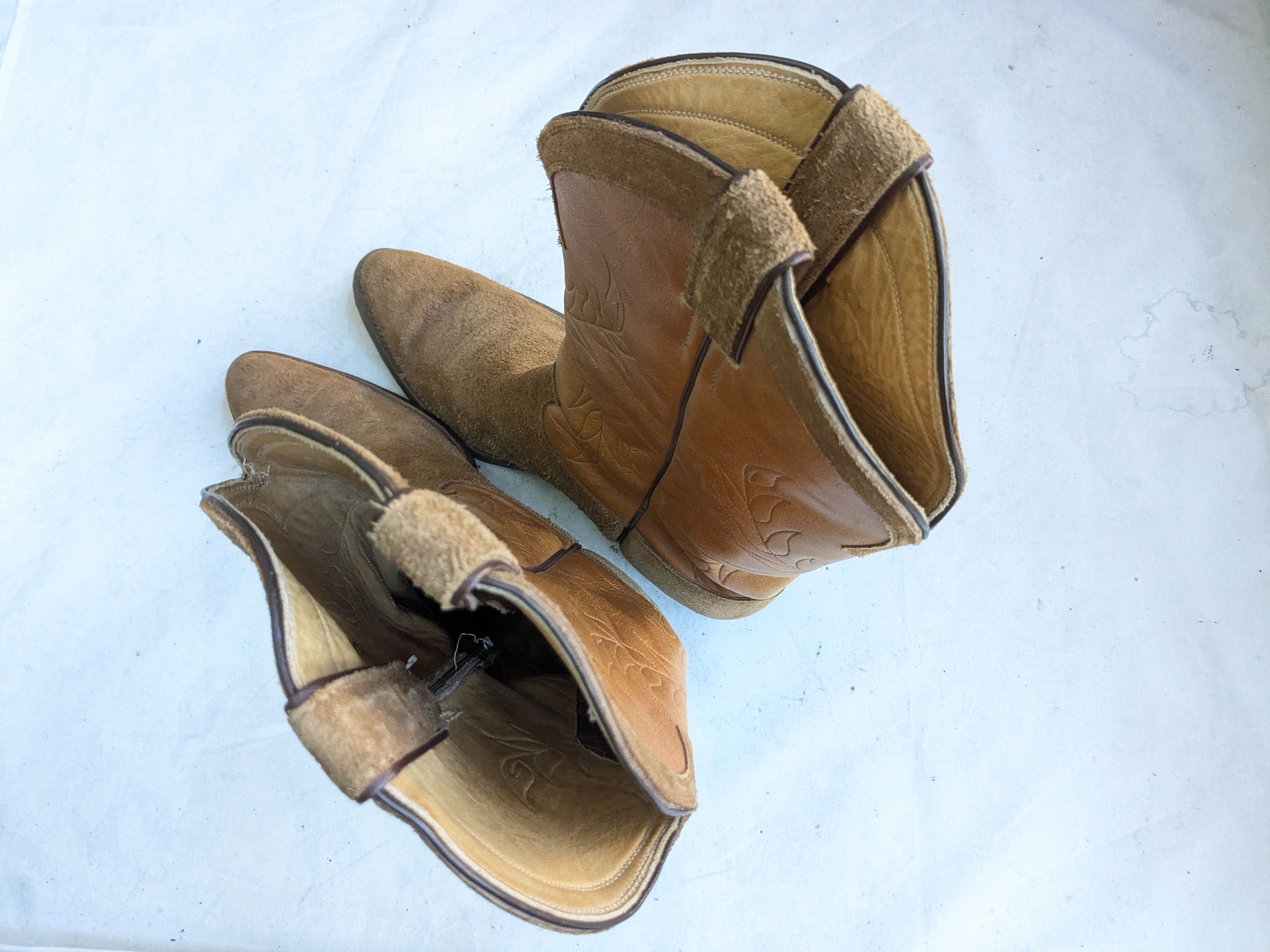 Justin Boots Justin Cowboy Boots Brown 11 D Suede Leather Size US 11 / EU 44 - 11 Thumbnail