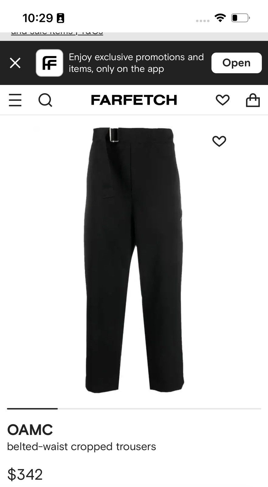 OAMC OAMC NAVY BELTED CROP TROUSERS/PANTS Size US 32 / EU 48 - 1 Thumbnail