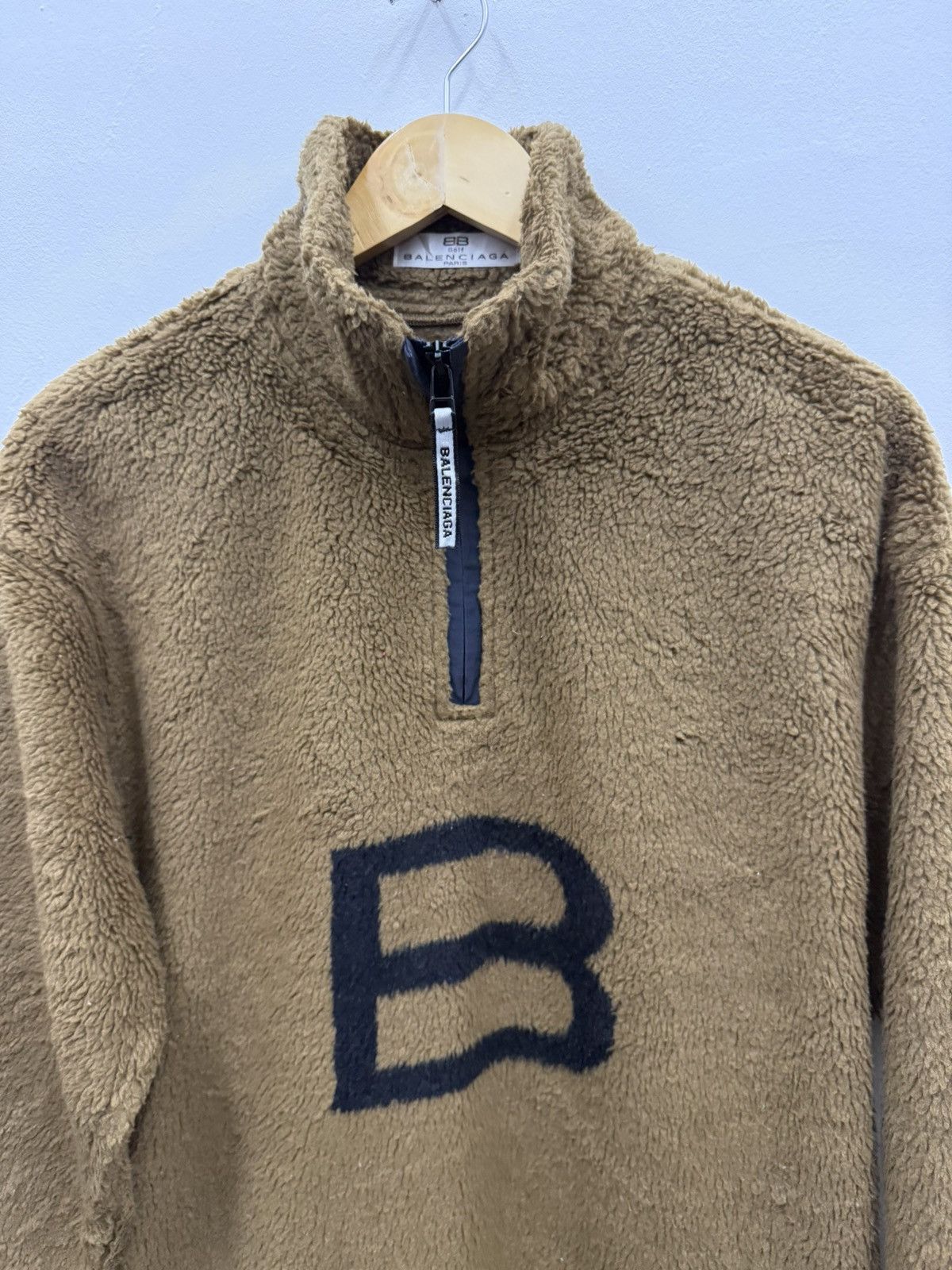 Balenciaga Vintage Balenciaga Golf B Logo Half Zipper Fleece Jacket Size US M / EU 48-50 / 2 - 11 Thumbnail
