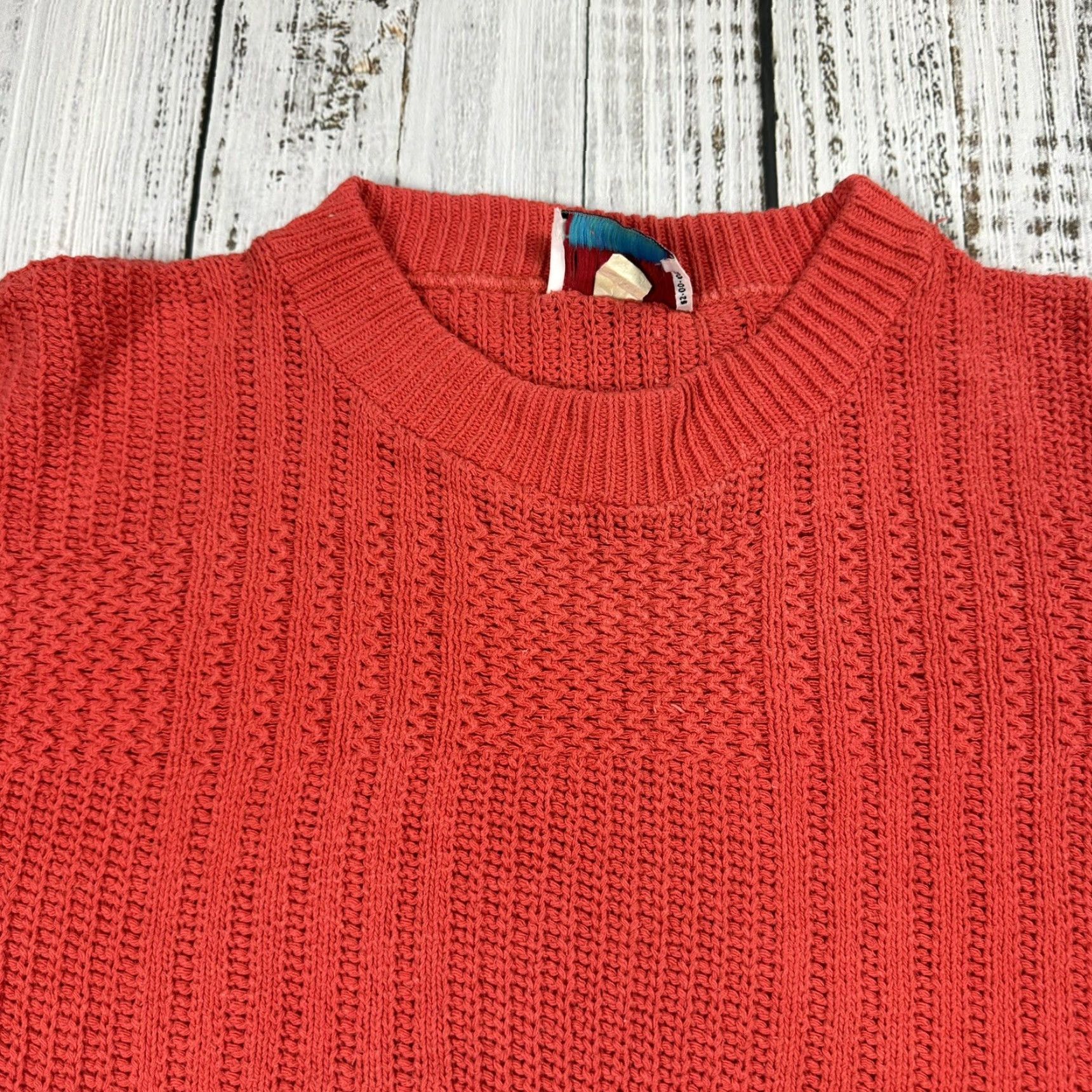 Pinko VINTAGE Weekends Knit Pullover Sweater M Salmon Pink Striped 90s Mens USA Size US M / EU 48-50 / 2 - 2 Thumbnail