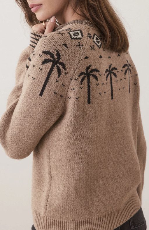 Marine Layer Marine Layer Archive Avalon Fair Isle Sweater Oatmeal Size XS / US 0-2 / IT 36-38 - 2 Thumbnail