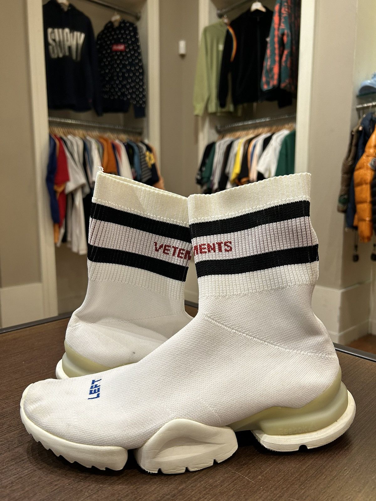 Reebok Vetements Reebok Sock Run.r White Grailed