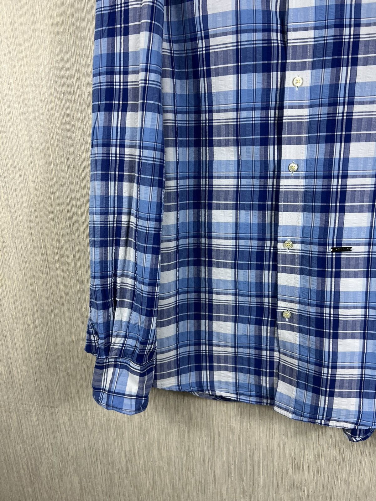 Dsquared2 Dsquared2 checked shrunk shirt plaid stiff cuffs and collar Size US M / EU 48-50 / 2 - 6 Thumbnail