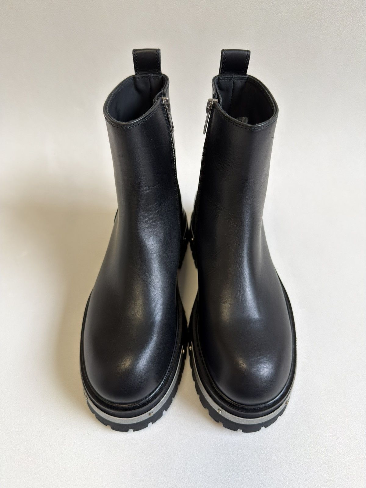Ann Demeulemeester Metal Plaque Detail Black ‘Tucson’ Combat Boots Size US 6 / IT 36 - 10 Thumbnail