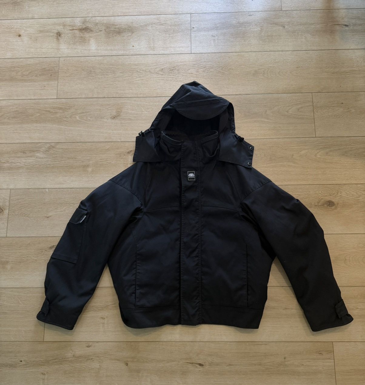 Balenciaga BALENCIAGA RUNWAY BLACK OVERSIZE UPSIDE DOWN PARKA JACKET Size US M / EU 48-50 / 2 - 1 Thumbnail