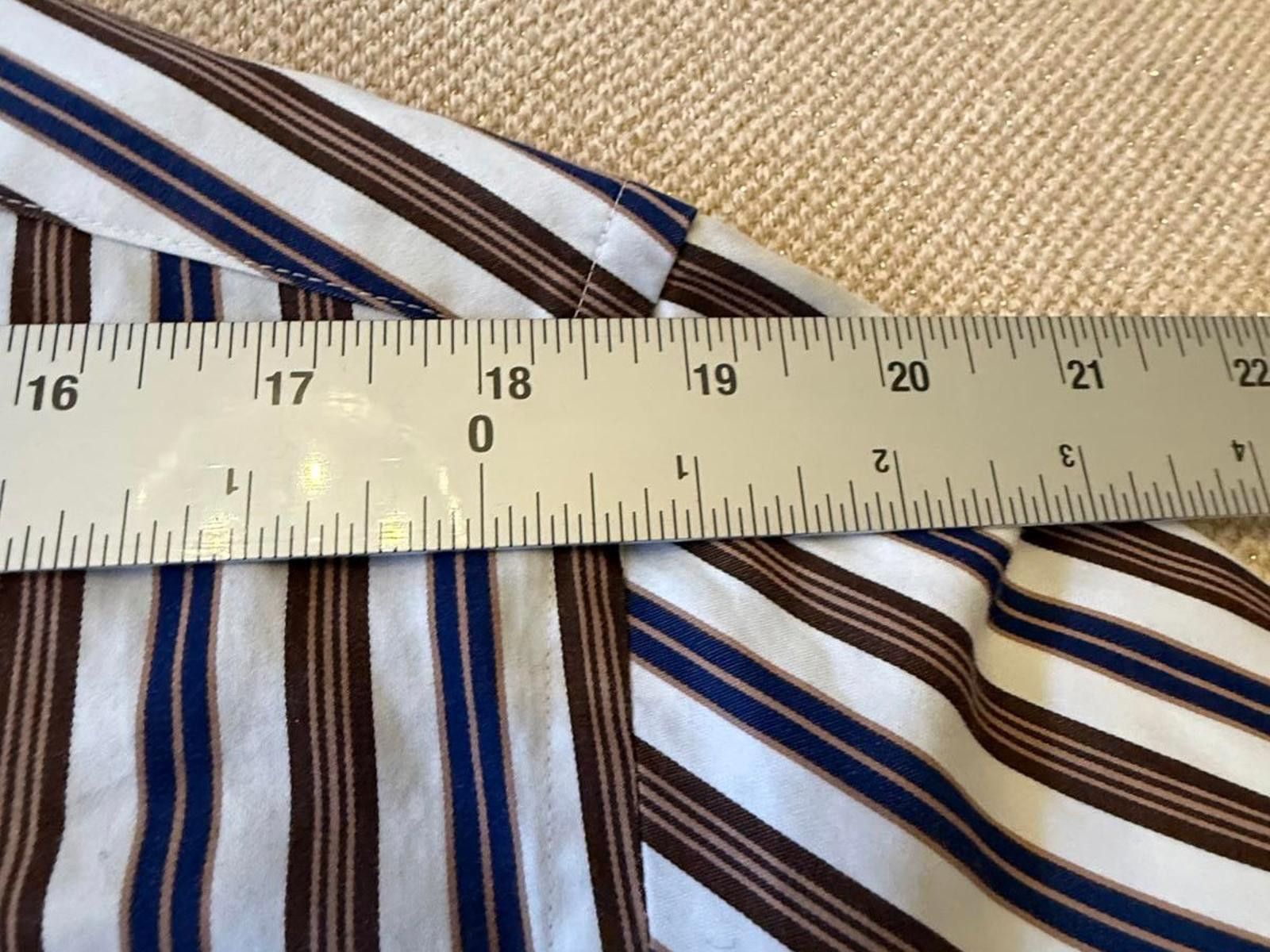 BUGATCHI Bugatchi Men's Long Sleeve Striped Dress Shirt Size US L / EU 52-54 / 3 - 4 Thumbnail