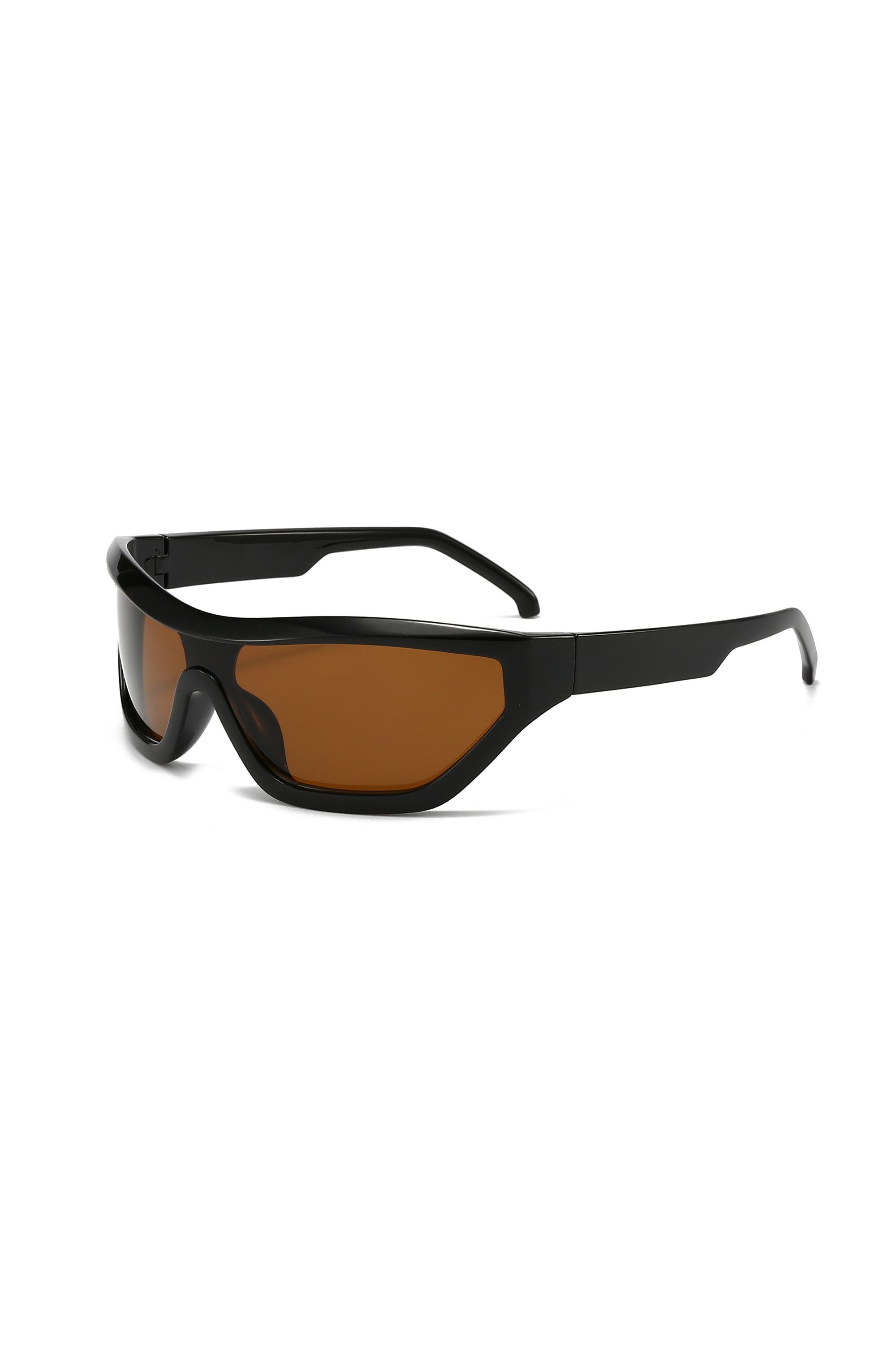 Japanese Brand Y2k Avant Garde Futuristic Rectangle Champagne Sunglasses OS Size ONE SIZE - 1 Thumbnail
