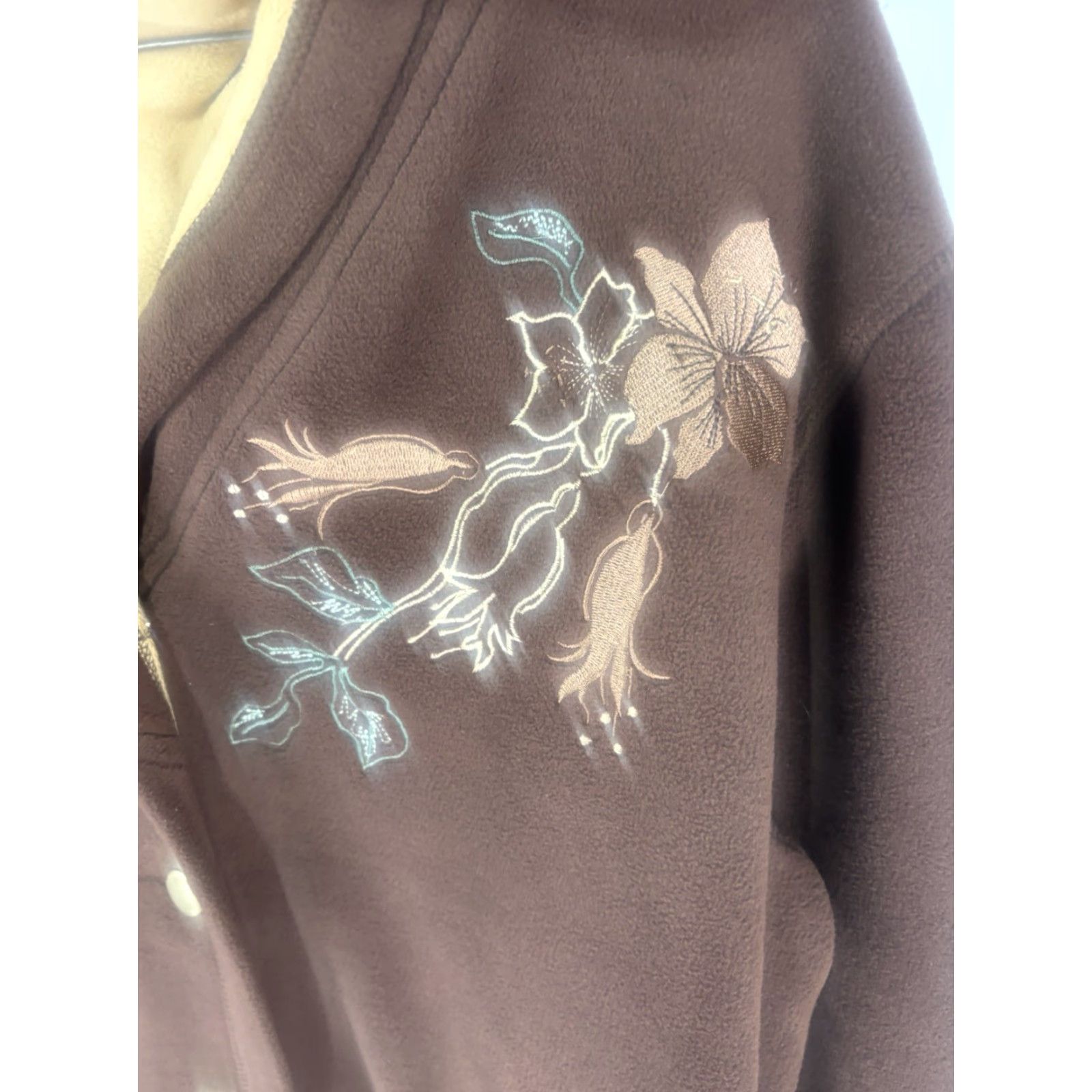 Blair Blair Fleece Jacket Women's Long Sleeve Regular M Brown Size M / US 6-8 / IT 42-44 - 6 Thumbnail