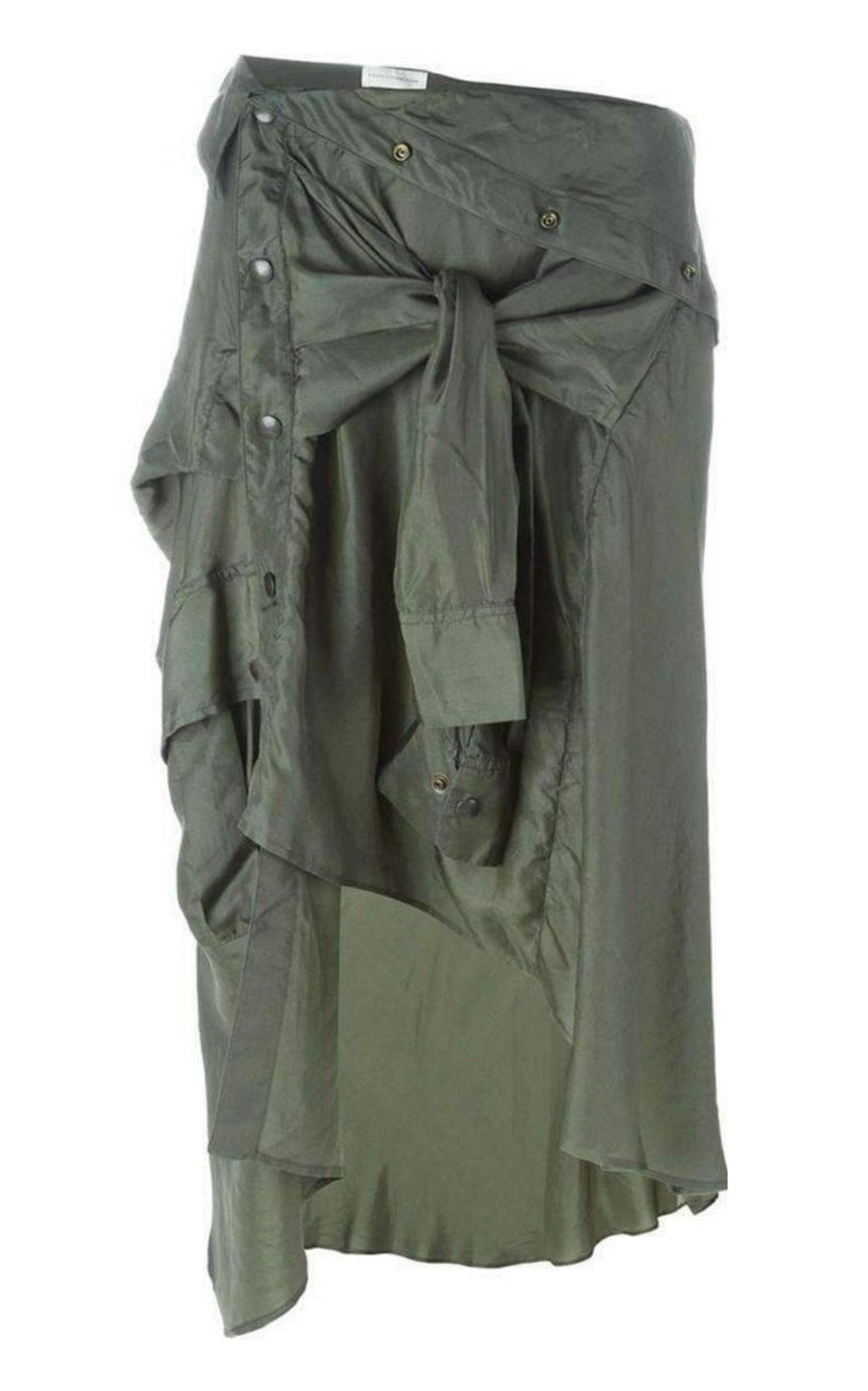 Faith Connexion FAITH CONNEXION Shirt Style Asymmetric Silk Skirt Size 28" / US 6 / IT 42 - 1 Thumbnail