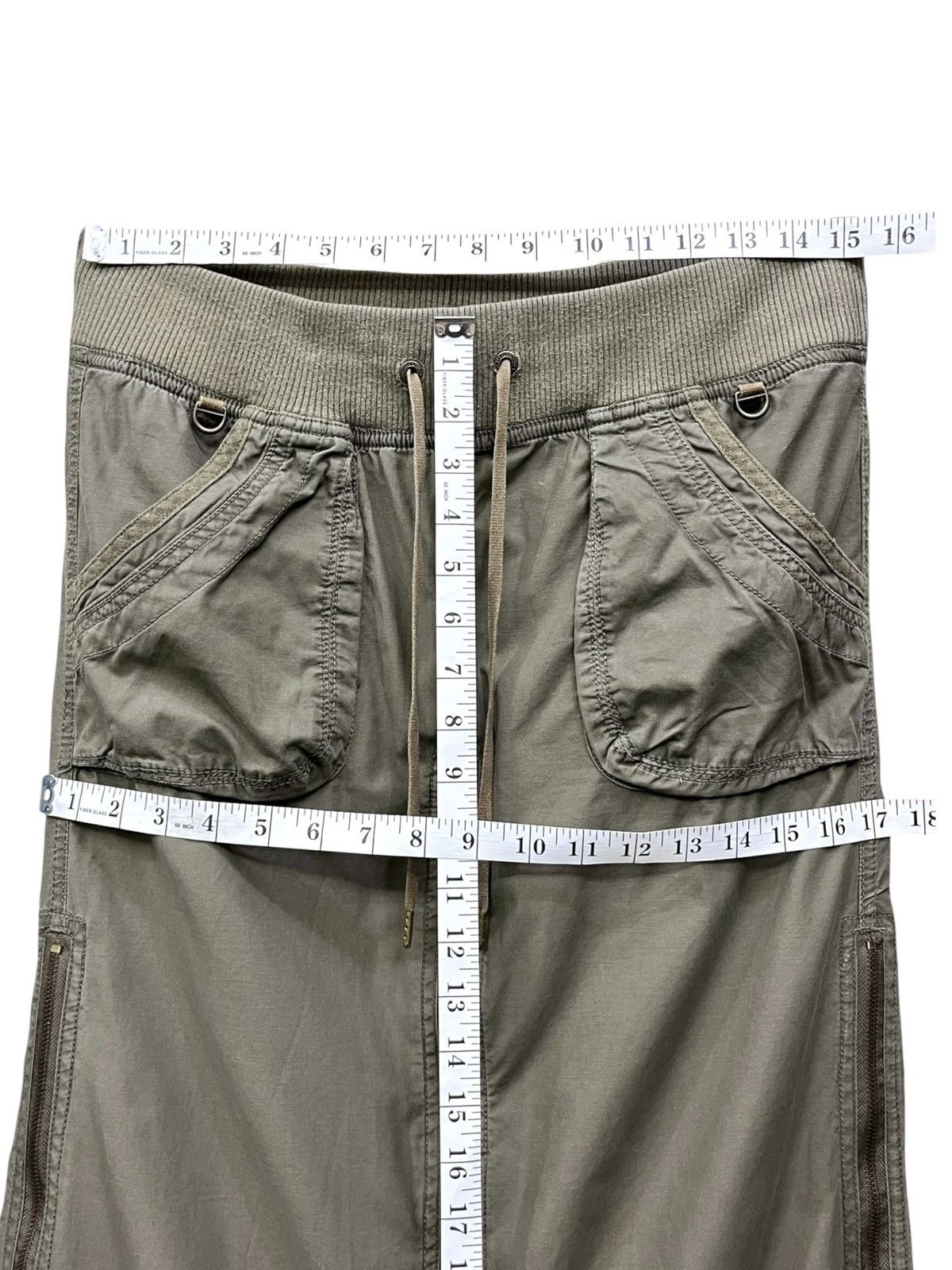GOA Vintage GOA Multi Zipper Military Flare Maxi Skirt Size 29" - 16 Thumbnail