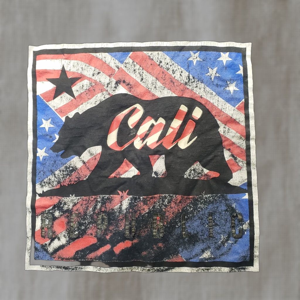 Vintage California Grizzly Bear Star Flag Cali Republic Pride T-shirt Adult Mens 2XL XXL Size US XXL / EU 58 / 5 - 1 Thumbnail