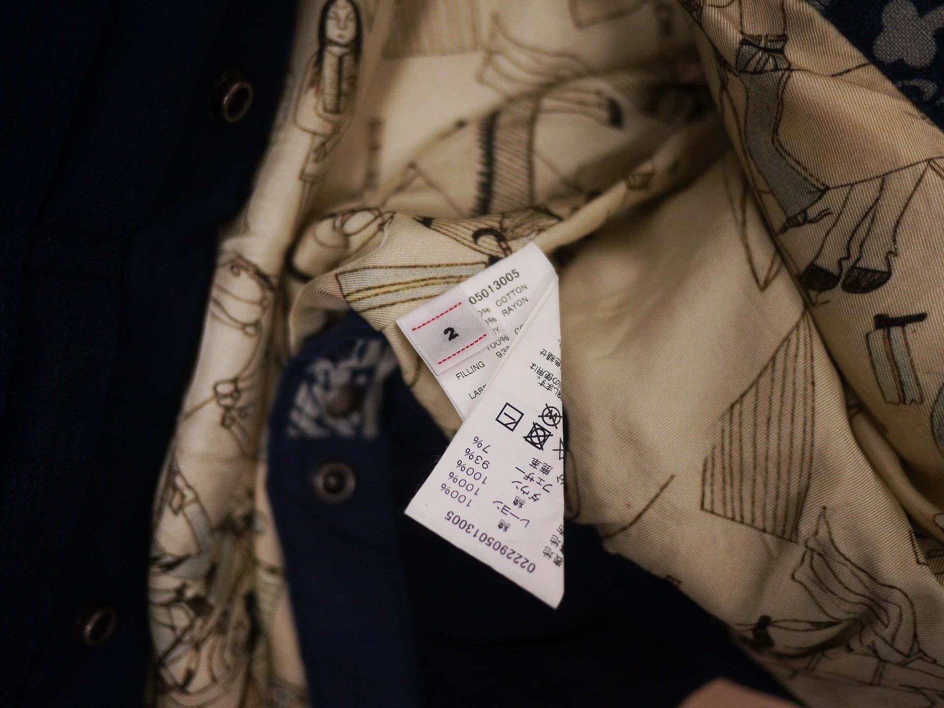 Visvim Visvim 22AW ICT 101XX Down JKT Indigo Pattern Size 2 Used Size US M / EU 48-50 / 2 - 6 Thumbnail