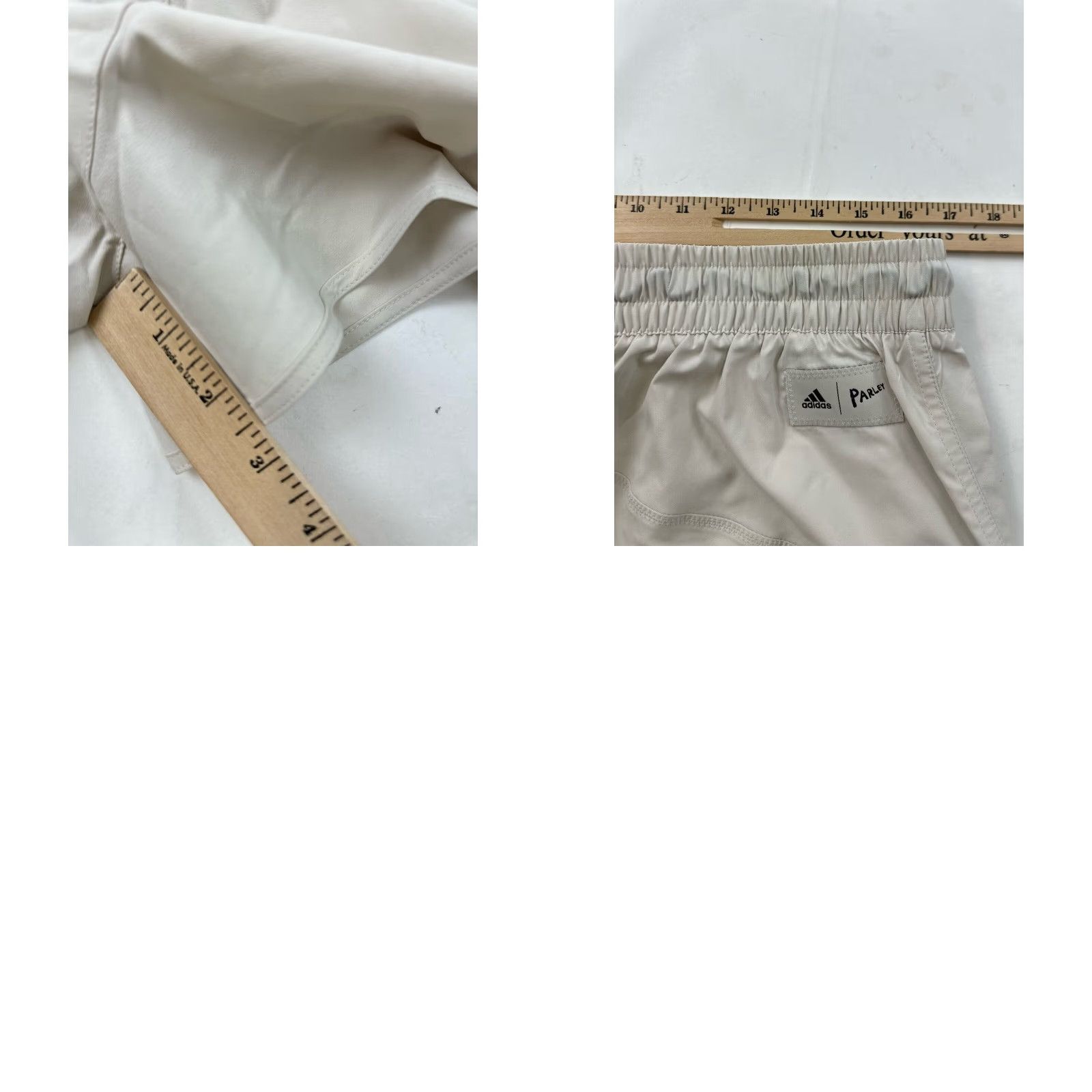 Adidas Adidas Run For The Oceans Women's Athletic Shorts Beige XL Extra Large Size 40" / US 18 - 8 Thumbnail
