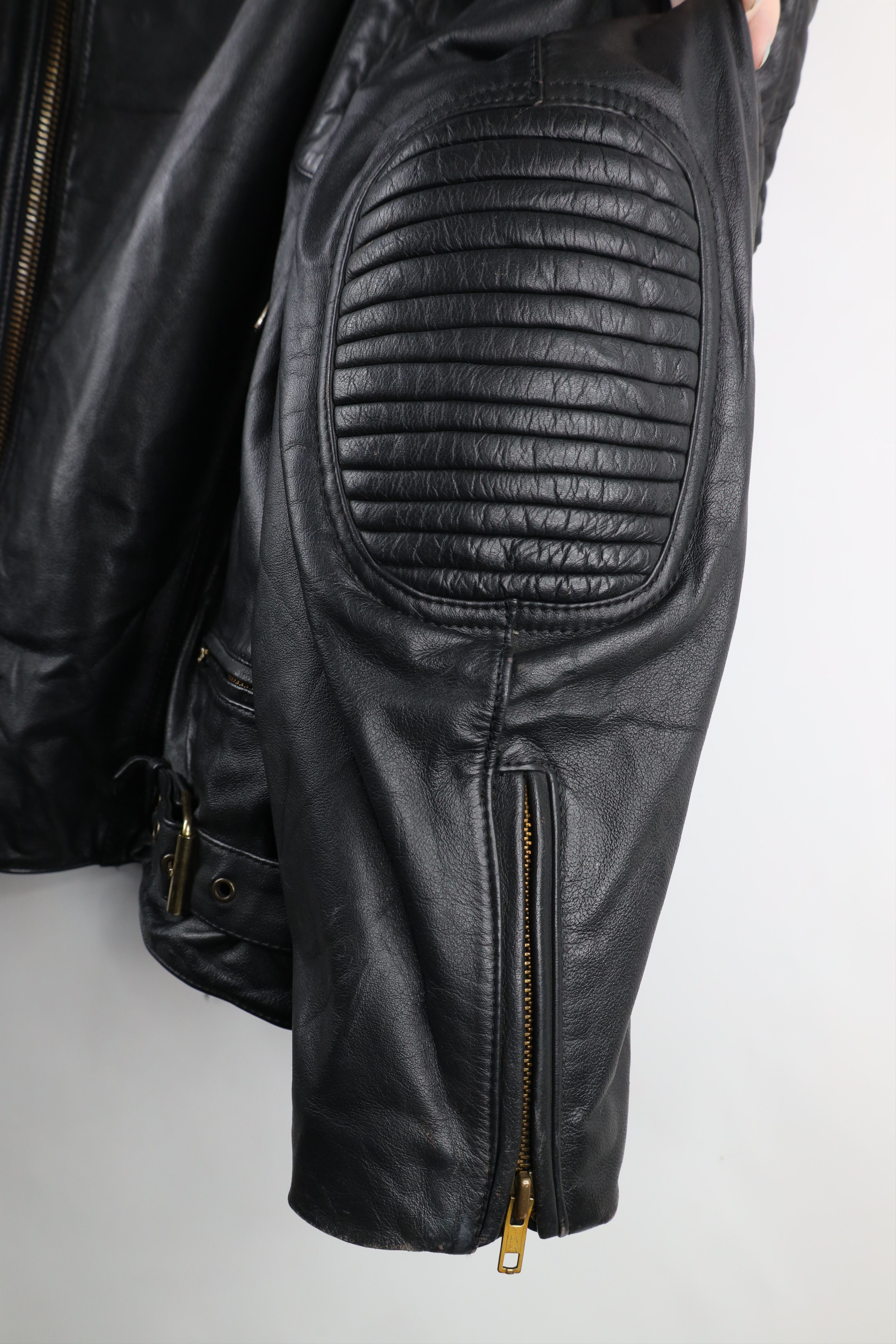 Vintage Vintage 70s Heavyweight Padded Leather Motorcycle Jacket Size US XL / EU 56 / 4 - 9 Thumbnail