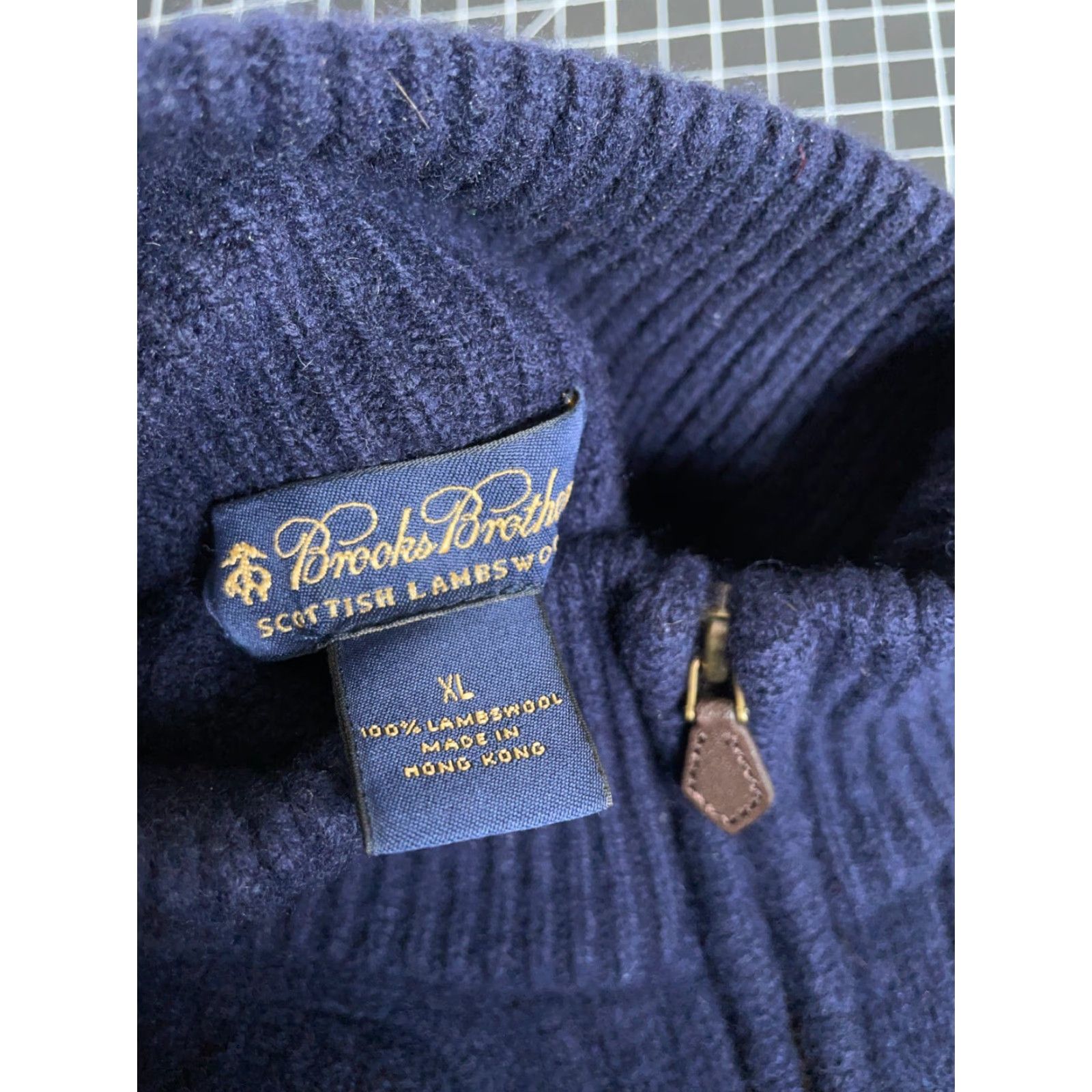 Brooks Brothers VINTAGE Brooks Brothers Wool Sweater Men's XL Long Sleeve Pullover 1/4 Zip Dark Blue Knitted Knit Preppy Size US XL / EU 56 / 4 - 3 Thumbnail