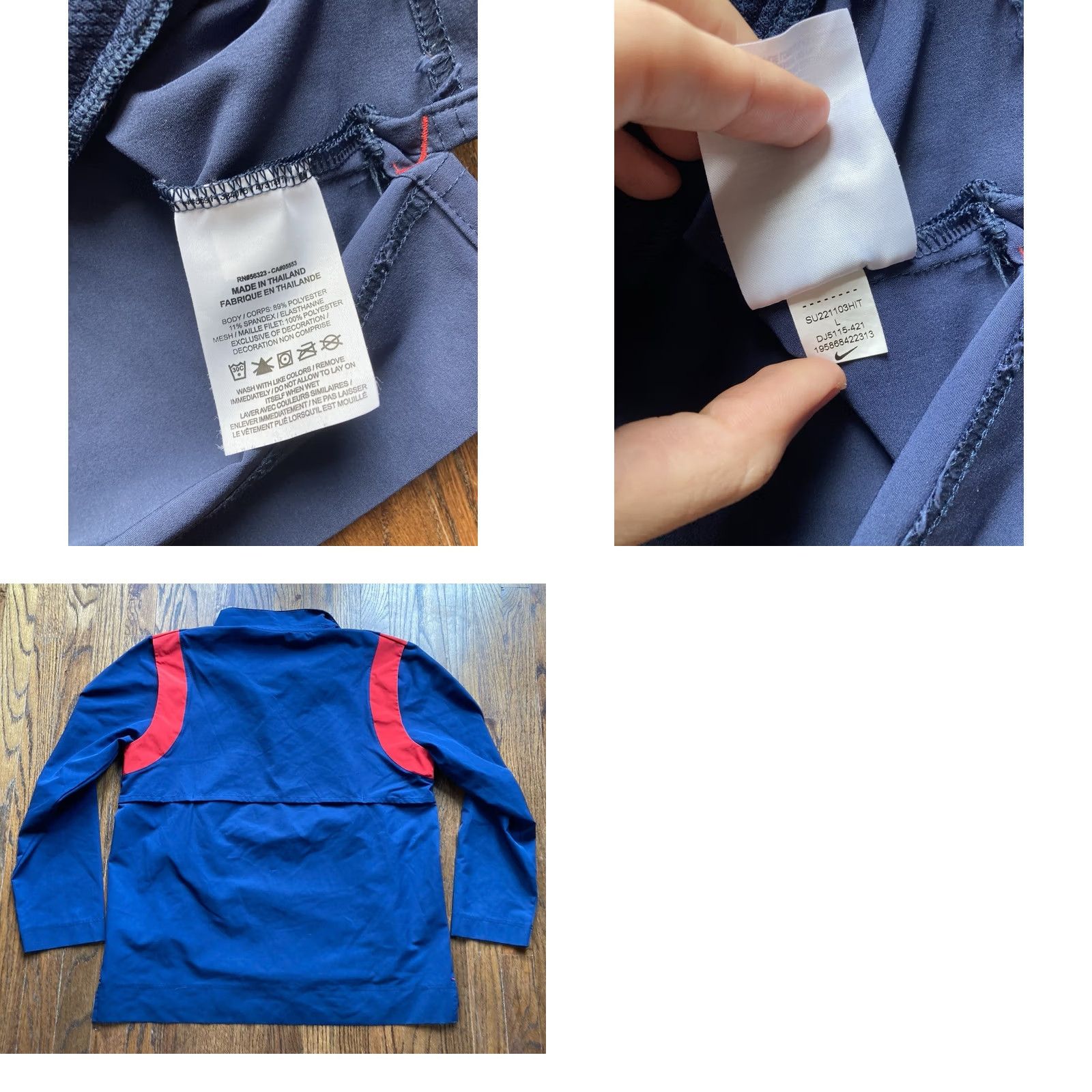 Nike Nike Jacket Mens Size Large Windbreaker Navy Blue Tech Samford Bulldogs Size US L / EU 52-54 / 3 - 8 Thumbnail