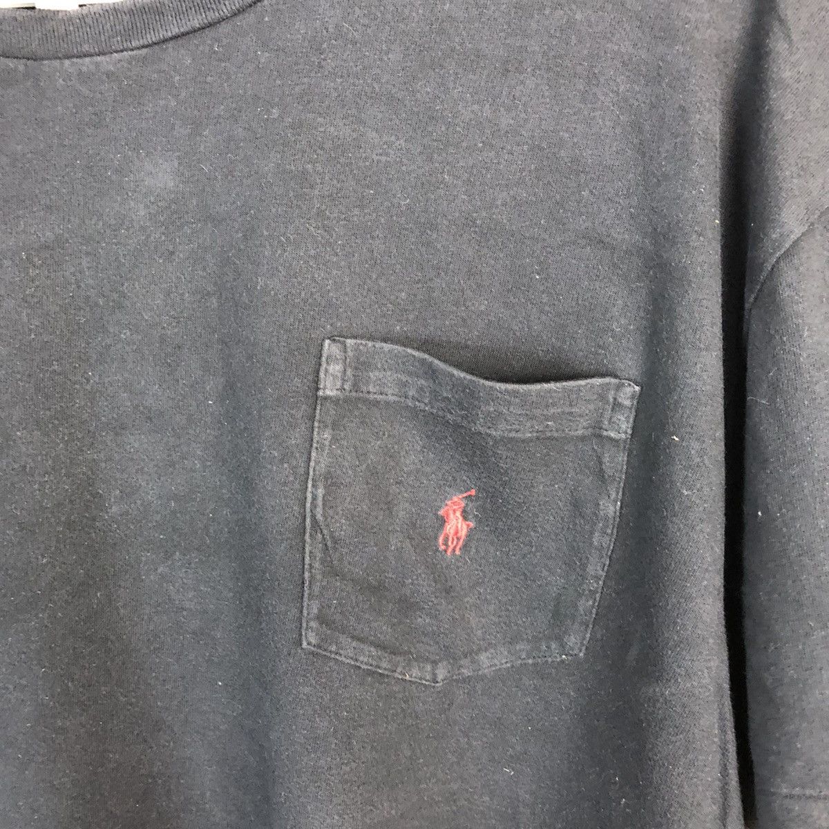 Polo Ralph Lauren Polo Ralph Lauren vintage Black faded Pocket Tee #A233 Size US L / EU 52-54 / 3 - 7 Thumbnail