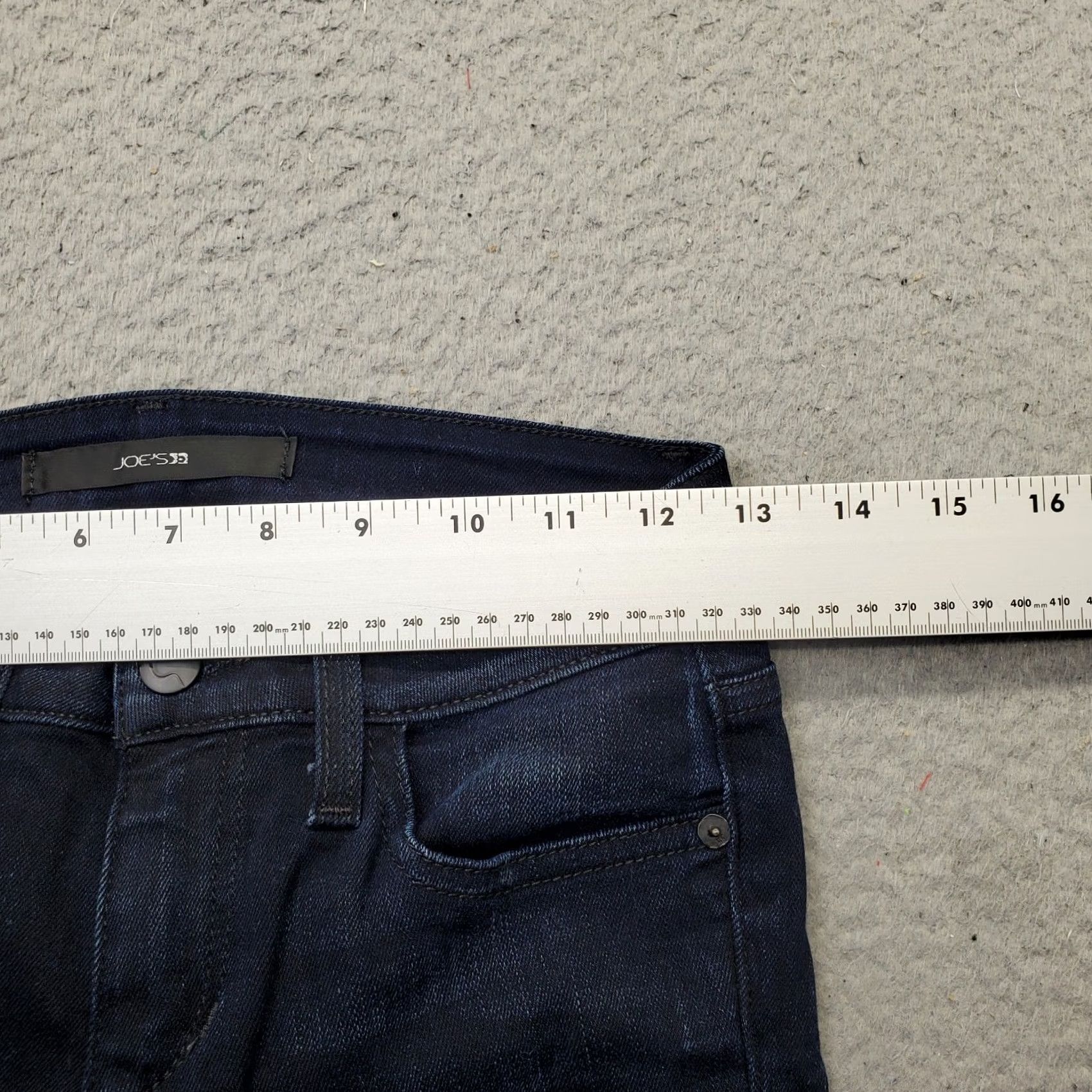 Vintage Joe's Jeans Womens 25 Blue Denim Ultra-Slim Stretch Dark Wash Faded Whiskered Jeans Size 42" / US 20 - 6 Thumbnail