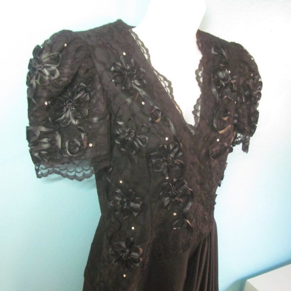 Fay Leslie Fay Evening Dress Size 4 Vintage 80's Size XS / US 0-2 / IT 36-38 - 9 Thumbnail