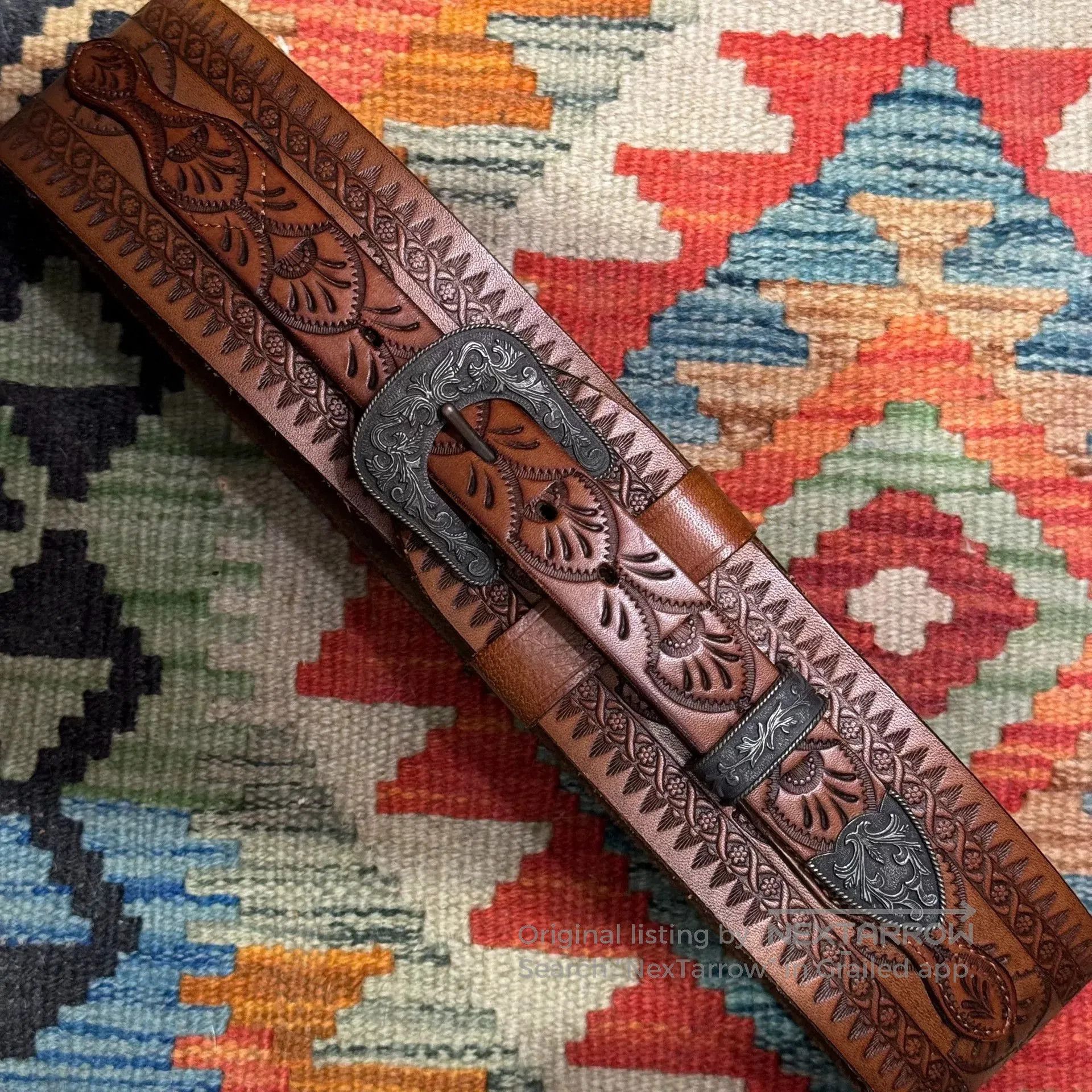 Polo Ralph Lauren Polo Ralph Lauren Western Carved Belt. Size ONE SIZE - 1 Thumbnail