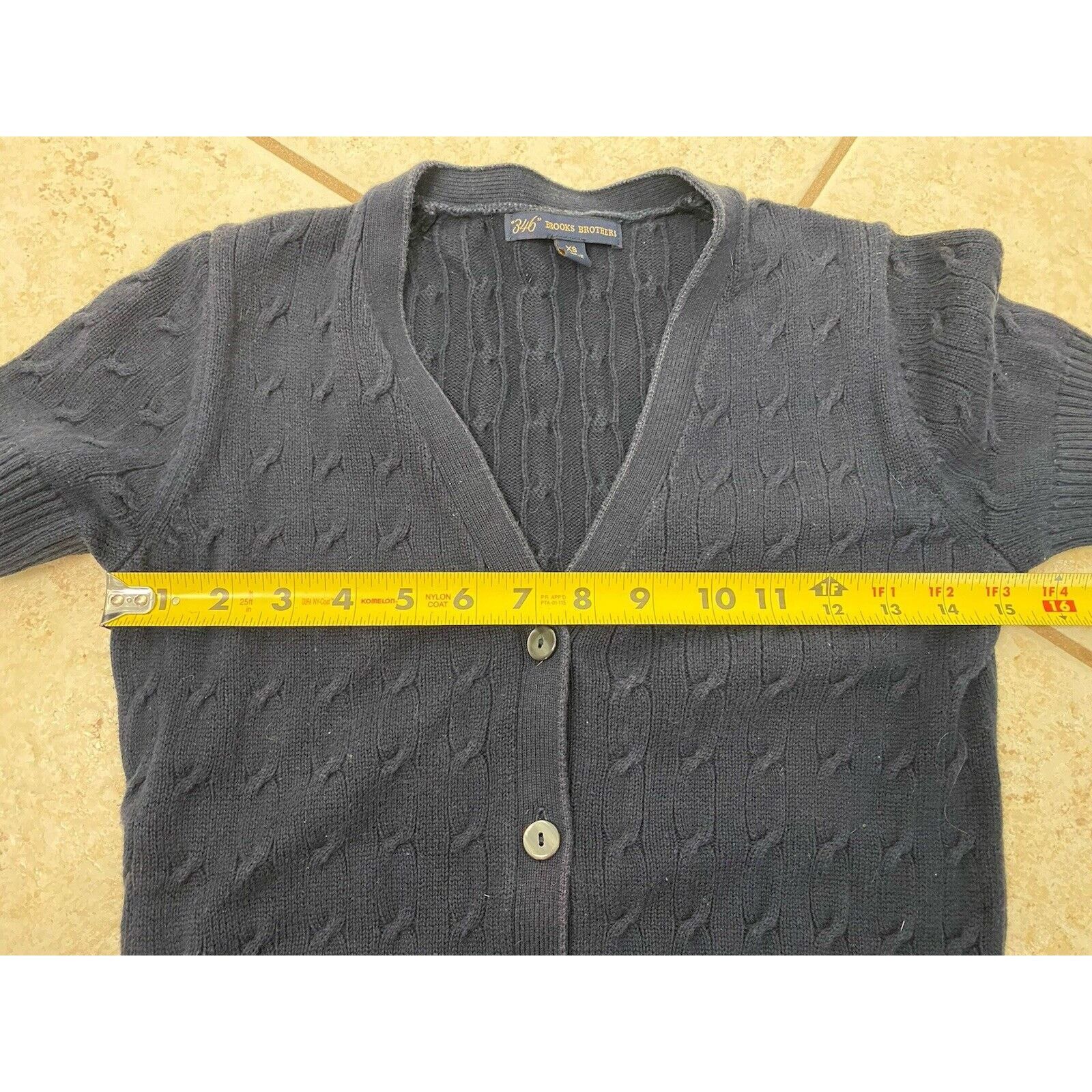 Brooks Brothers Brooks Brothers Cable Knit Short Sleeve Button Up Cardigan Size XS / US 0-2 / IT 36-38 - 7 Thumbnail