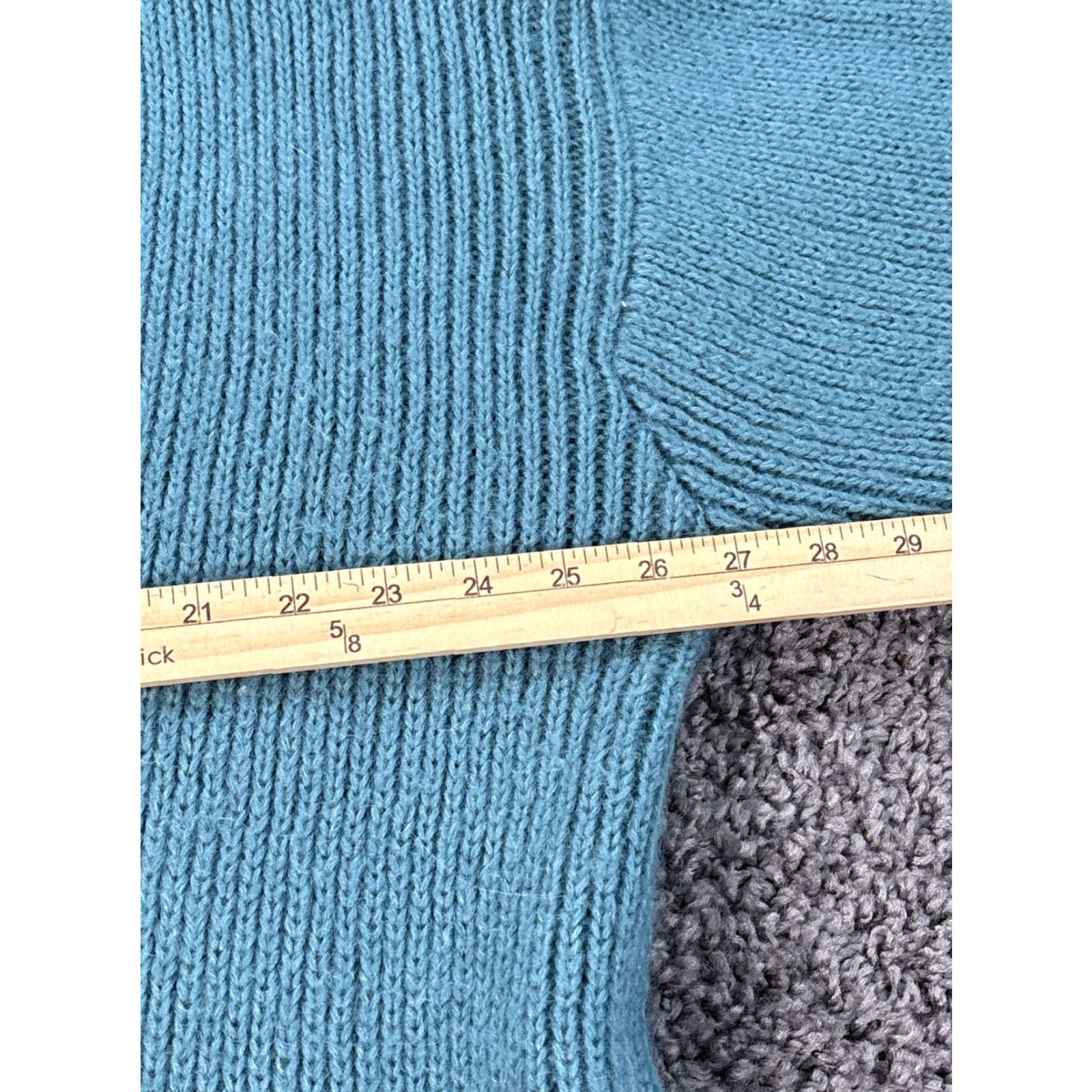 Vintage VINTAGE Forenza Cardigan Sweater Womens Medium Open Front Knit Mohair Turquoise Blue Size M / US 6-8 / IT 42-44 - 3 Thumbnail