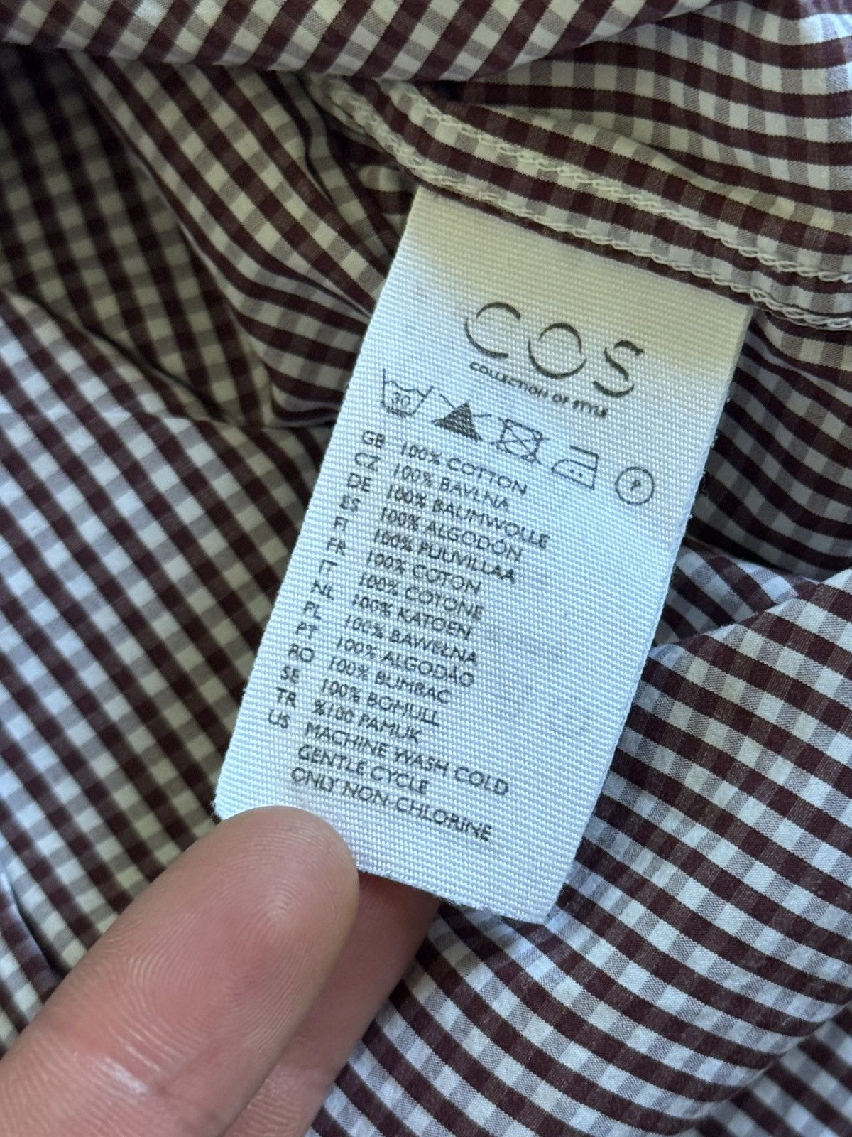 Cos COS 41EUR/US16 Checkered button up shirt long sleeve Size US S / EU 44-46 / 1 - 7 Thumbnail