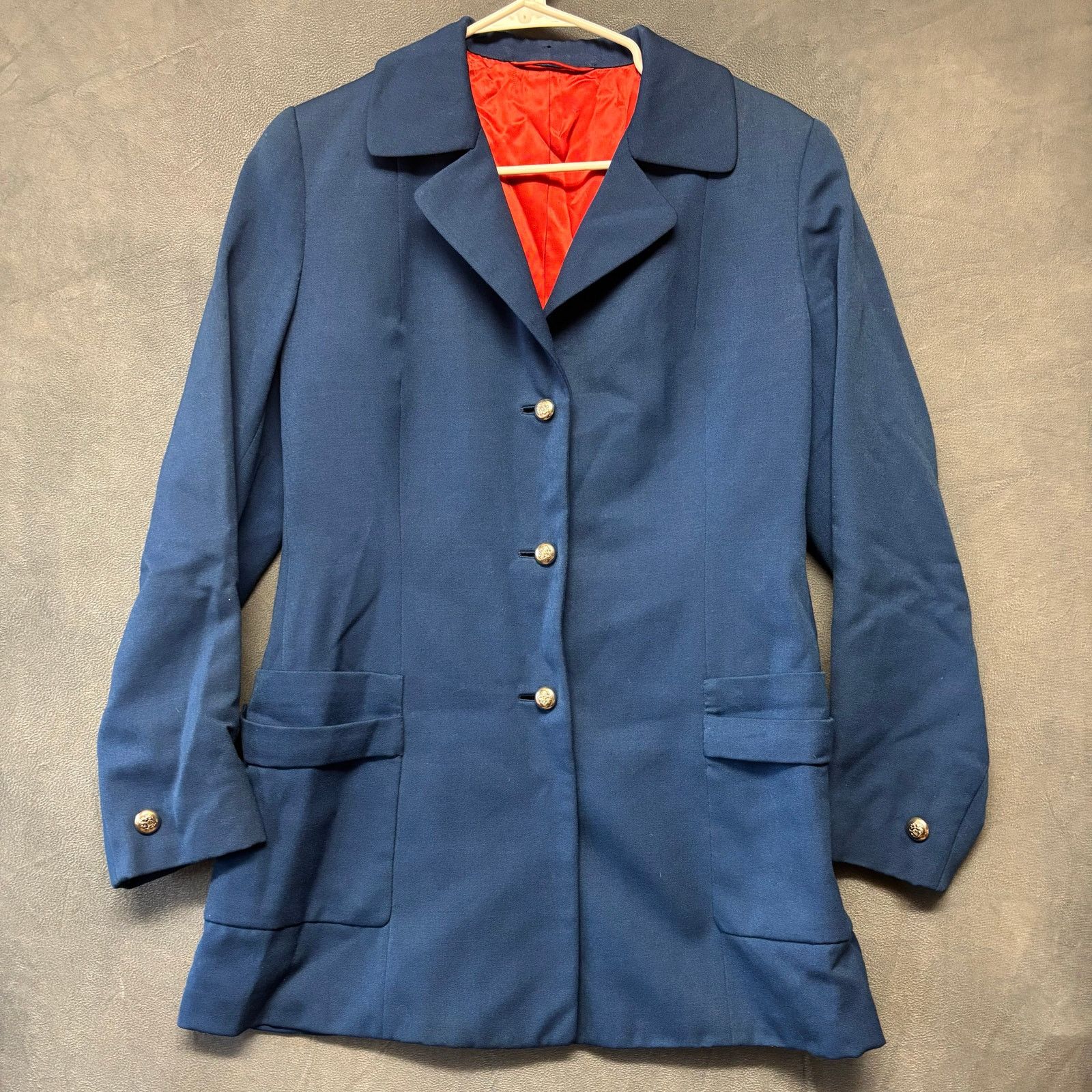 Other Vintage Long Blazer Blue Red 3 Button Long Eclectic Grandpa Size US S / EU 44-46 / 1 - 5 Thumbnail