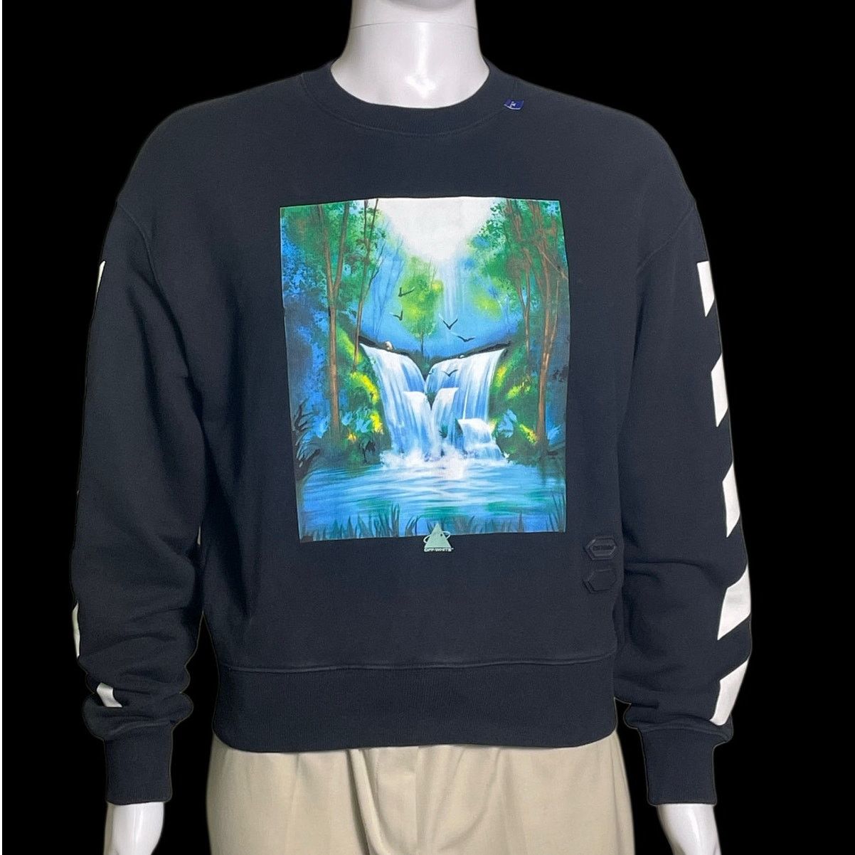 Off-White 2019 Off-White c/o Virgil Abloh Waterfall Over Sweatshirt Size US XXS / EU 40 - 1 Thumbnail