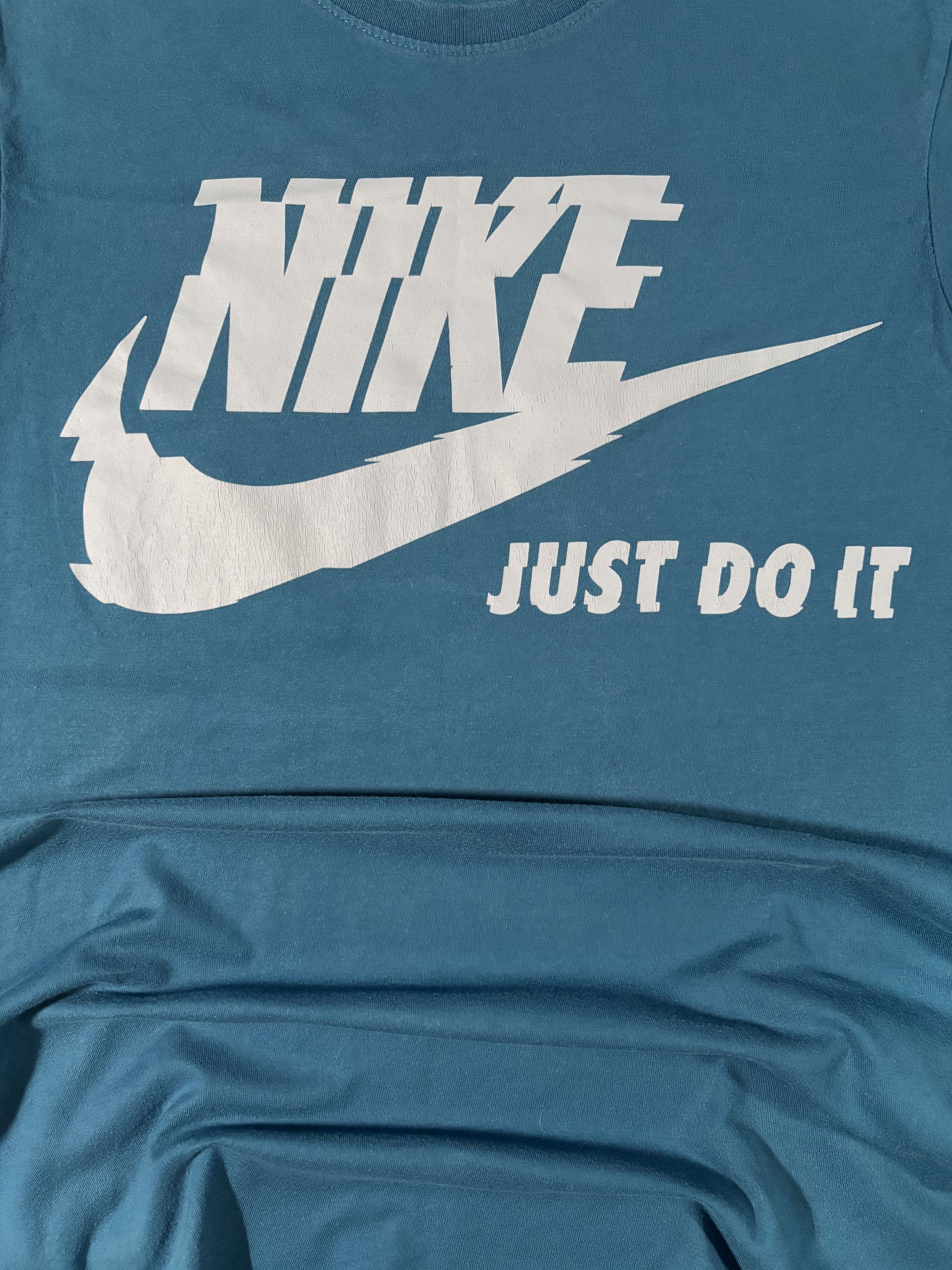Nike Nike S Blue Just Do It T-Shirt Printed Cotton Basic Swoosh Size US S / EU 44-46 / 1 - 2 Thumbnail