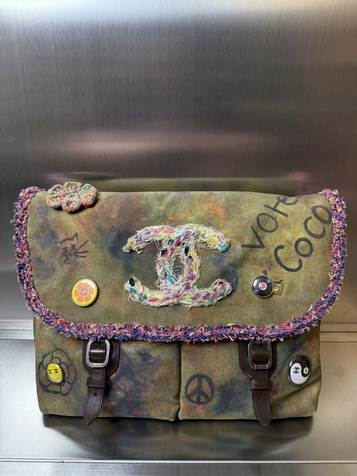 Chanel On The Pavenent Graffiti Messenger Bag, Men's