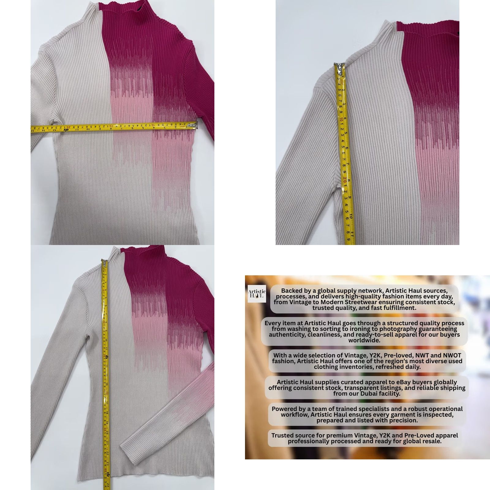 Giorgio Armani Giorgio Armani Women Burgundy Colorblock Mock Neck Sweater Size 40 Size S / US 4 / IT 40 - 8 Thumbnail