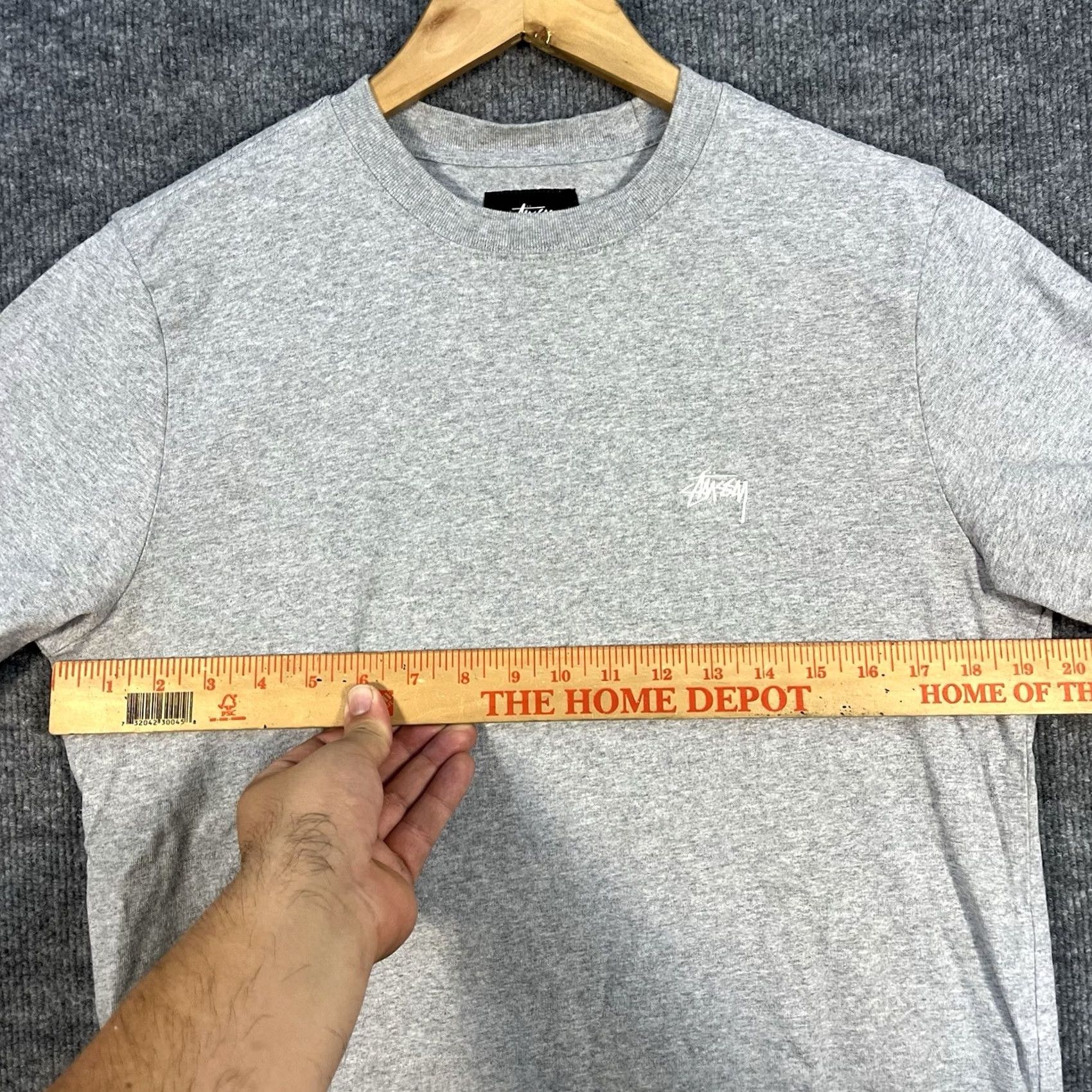 Logo 7 VINTAGE Stussy T-Shirt Mens Small Gray Embroidered Logo Skate Streetwear 90s Size US S / EU 44-46 / 1 - 4 Thumbnail