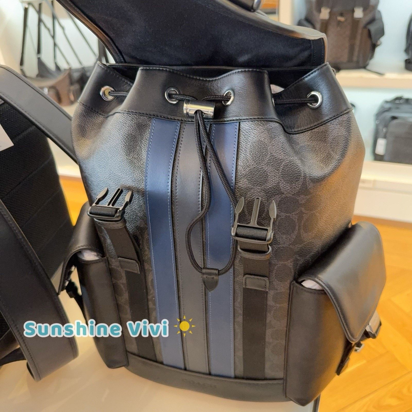 Coach NWT Coach MEN's Clark Backpack Silver/Black Multi CDC63 Size ONE SIZE - 5 Thumbnail