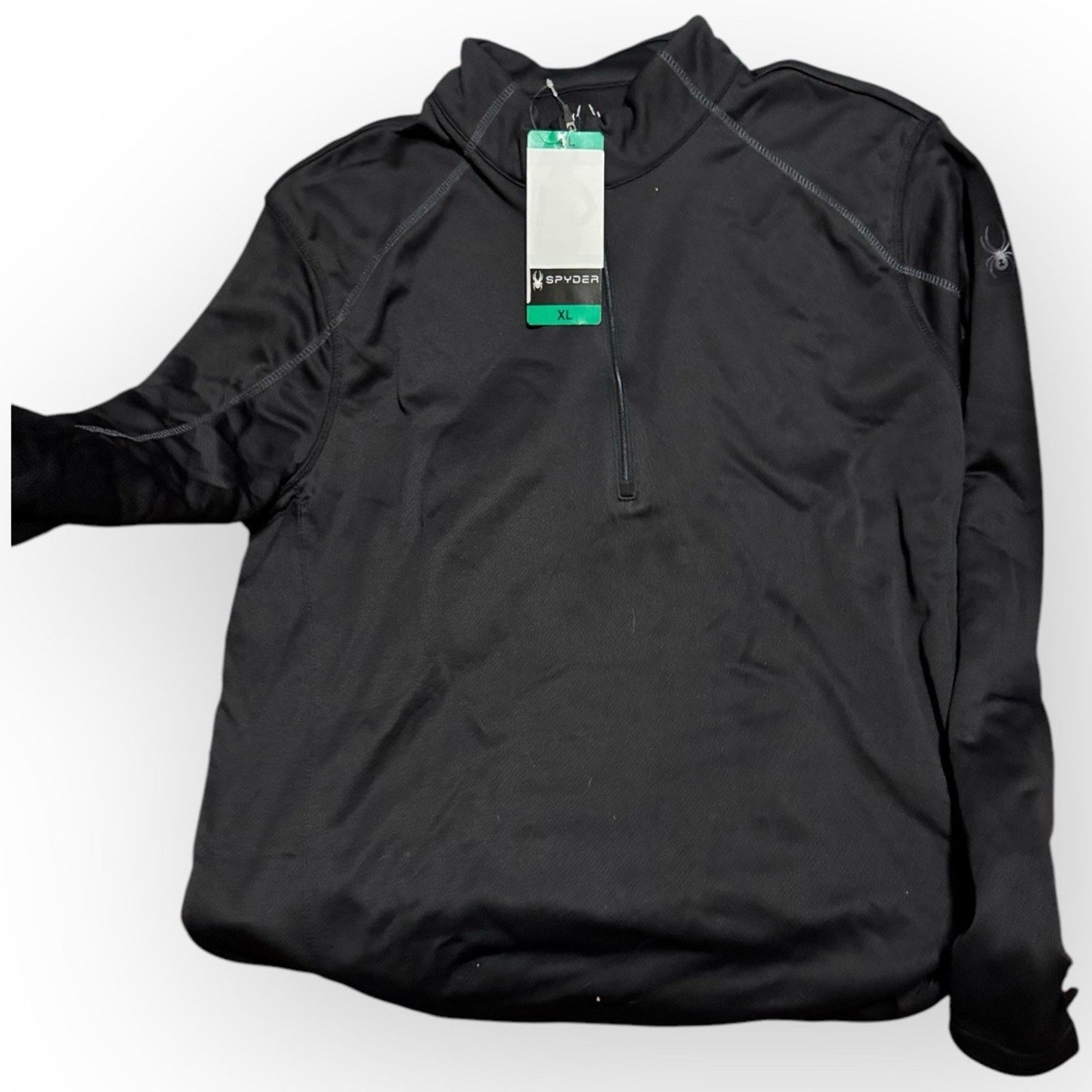 Spyder Spyder Mens 1/2 Zip Pullover Black, Size XL NWT - 143XL Size US XL / EU 56 / 4 - 6 Thumbnail
