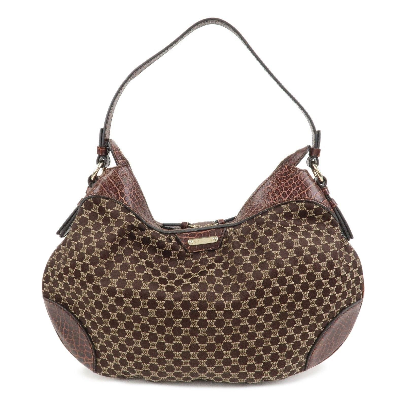 Celine Celine Macadam Canvas Shoulder Bag Brown Size ONE SIZE - 1 Thumbnail