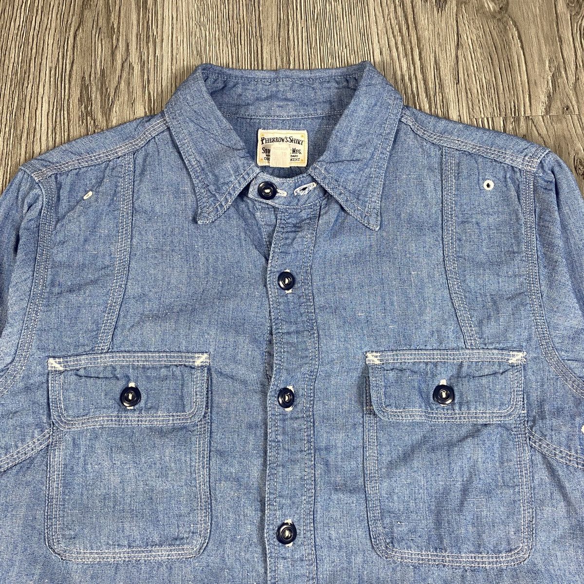 Pherrow's Pherrow’s 770WS Chambray Work Shirt Size US M / EU 48-50 / 2 - 3 Thumbnail