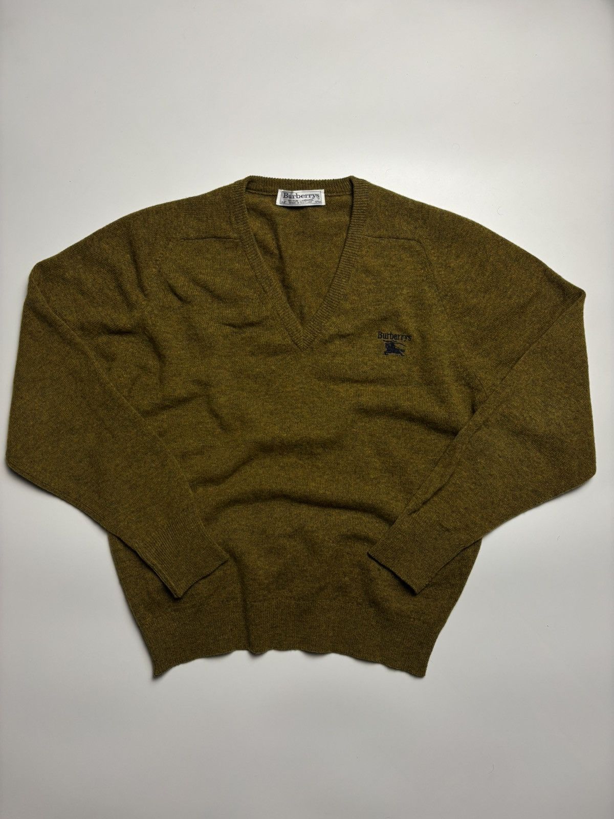 Burberry Burberrys vibtage v-neck sweater 90’s old money style Size US M / EU 48-50 / 2 - 2 Thumbnail