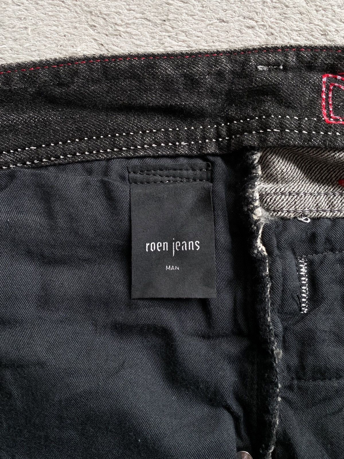 If Six Was Nine 💥Sick💥 Roen Wing Denim Flare Jeans Size US 31 - 11 Thumbnail