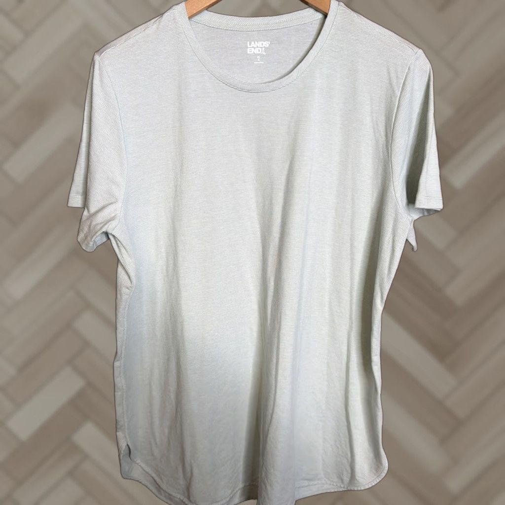 Lands' End Lands' End T-Shirt Shirt Women XL Green Moisture Wicking UPF 50+ Short Sleeve Casual Pullover Knit Size XL / US 12-14 / IT 48-50 - 1 Thumbnail