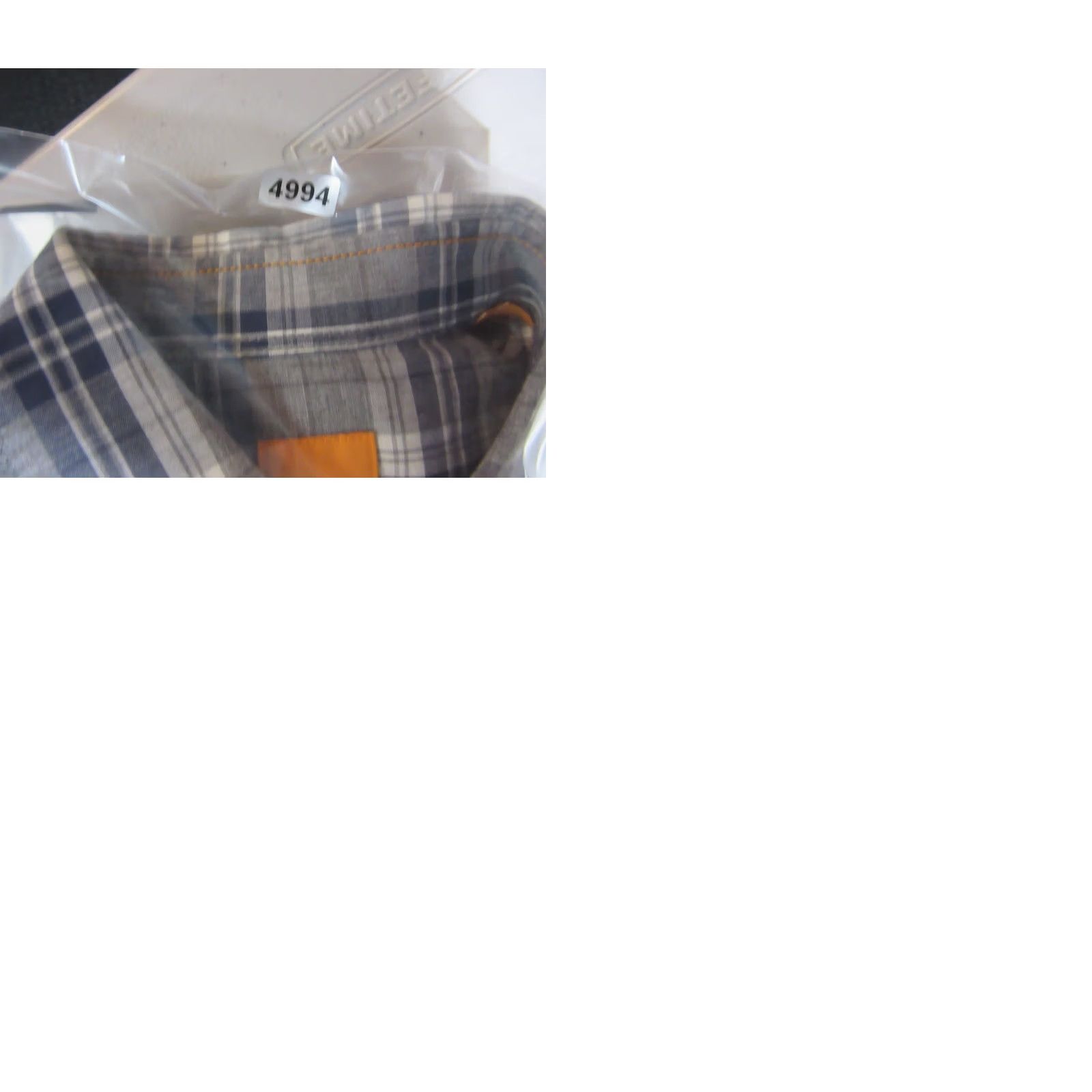 Hugo Boss HUGO BOSS Shirt Mens S Blue Gray Tartan Plaid Boss Casual Point Button Up Shirt Size US S / EU 44-46 / 1 - 10 Thumbnail