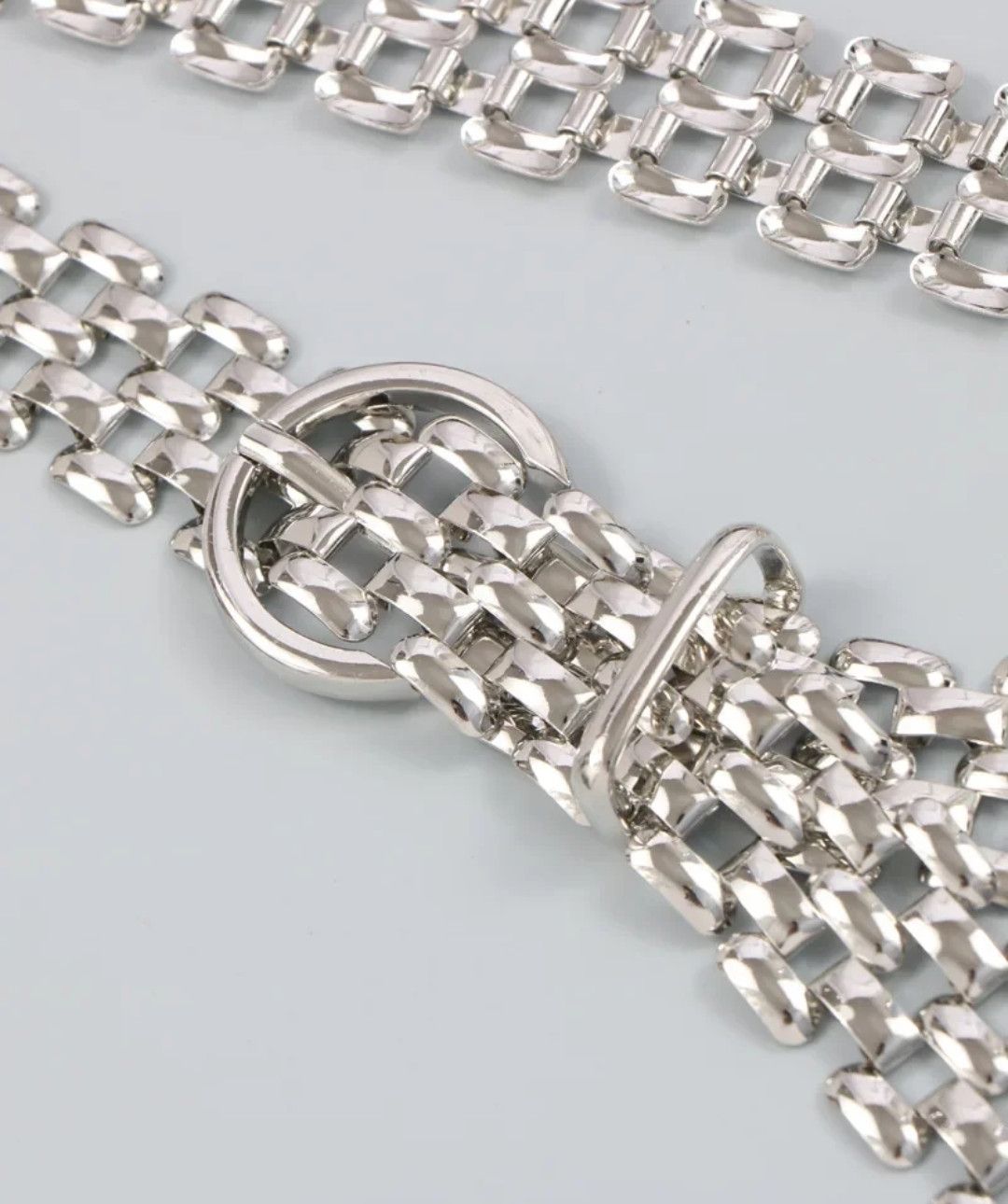 Jewelry Silver Plated Bead Chain Belt Women Classy Size ONE SIZE - 3 Thumbnail