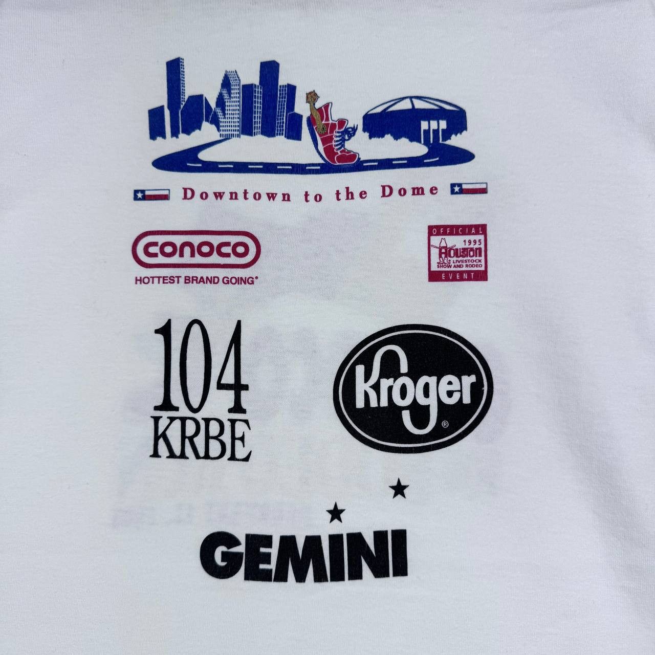 Fruit Of The Loom Vintage 1995 Conoco 10K Rodeo Run T Shirt USA Mens Size M Size US M / EU 48-50 / 2 - 6 Thumbnail