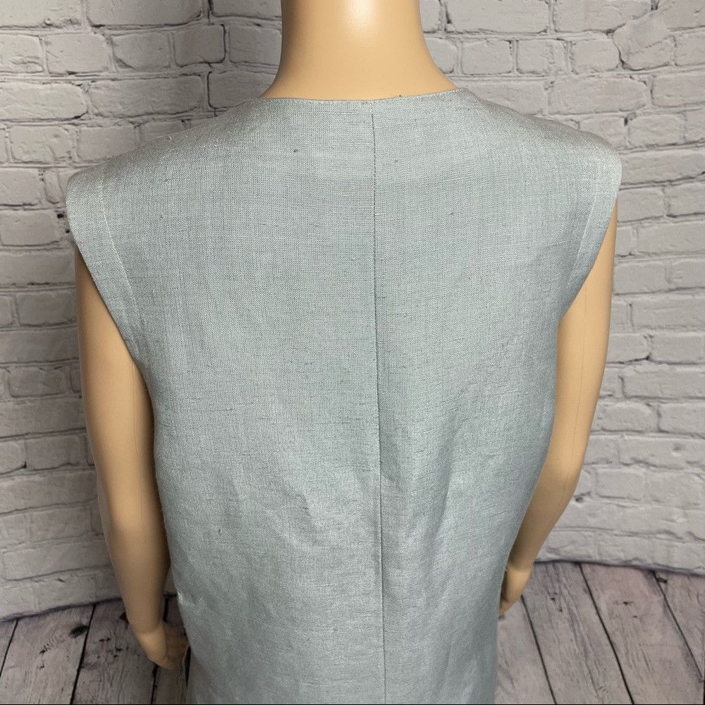 Harve Benard New Harve Benard Blue Linen Vest Size 12 Size XL / US 12-14 / IT 48-50 - 9 Thumbnail