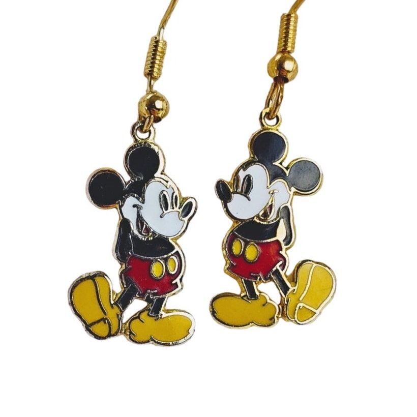Disney Disney Mickey Mouse Dangle Enamel Earrings Red Shorts Size ONE SIZE - 1 Thumbnail