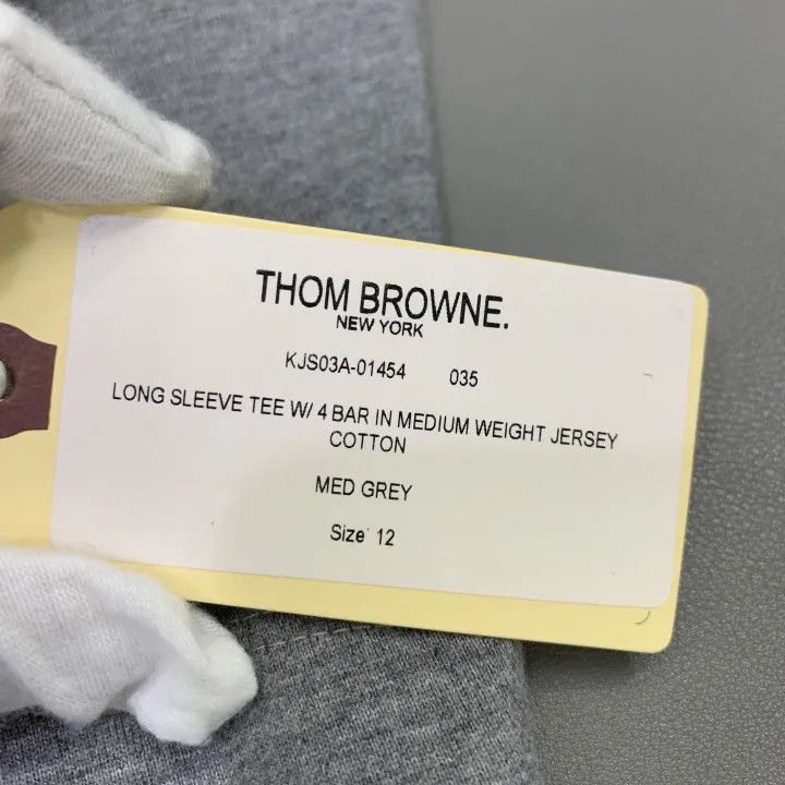 Thom Browne Thom Browne Kids Long Sleeve Striped T-Shirt -2507 Size US L / EU 52-54 / 3 - 3 Thumbnail