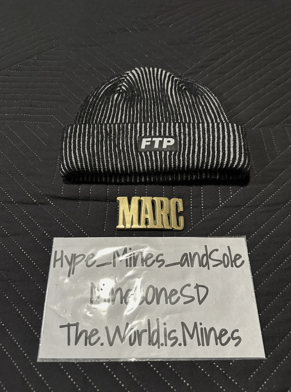 FTP Logo Beanie Black 2024 BRAND NEW IN HAND Rib Knit Hat