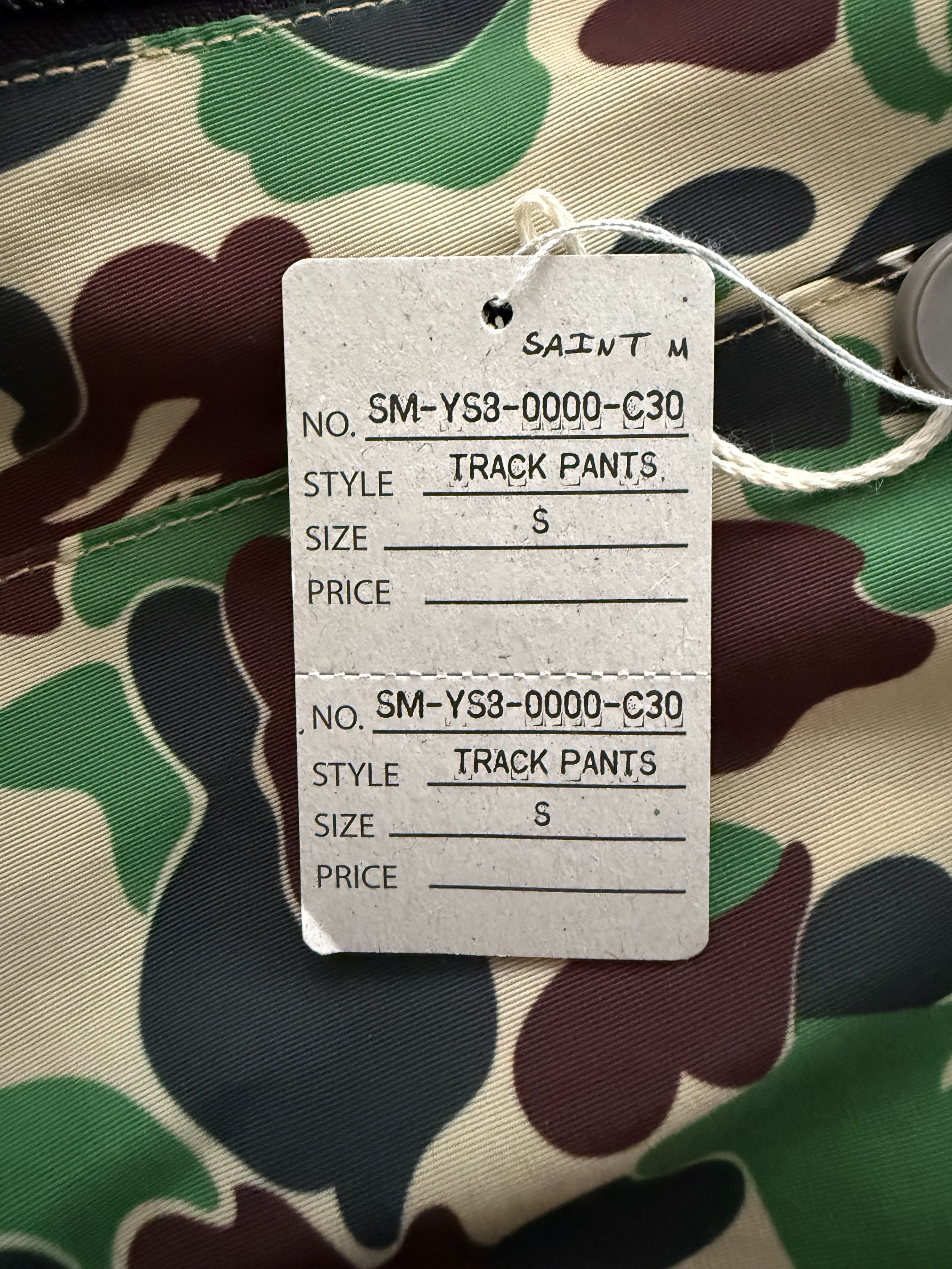 Bape × Saint Michael A BATHING APEx SAINT Mxxxxxx STAPE Track Pants Camo Size US 31 - 13 Thumbnail