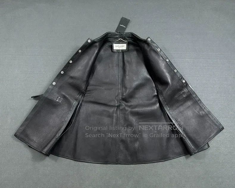 Saint Laurent Paris Saint Laurent Paris Leather Cloak Shawl i Size XXS / US 00 / IT 34 - 4 Thumbnail